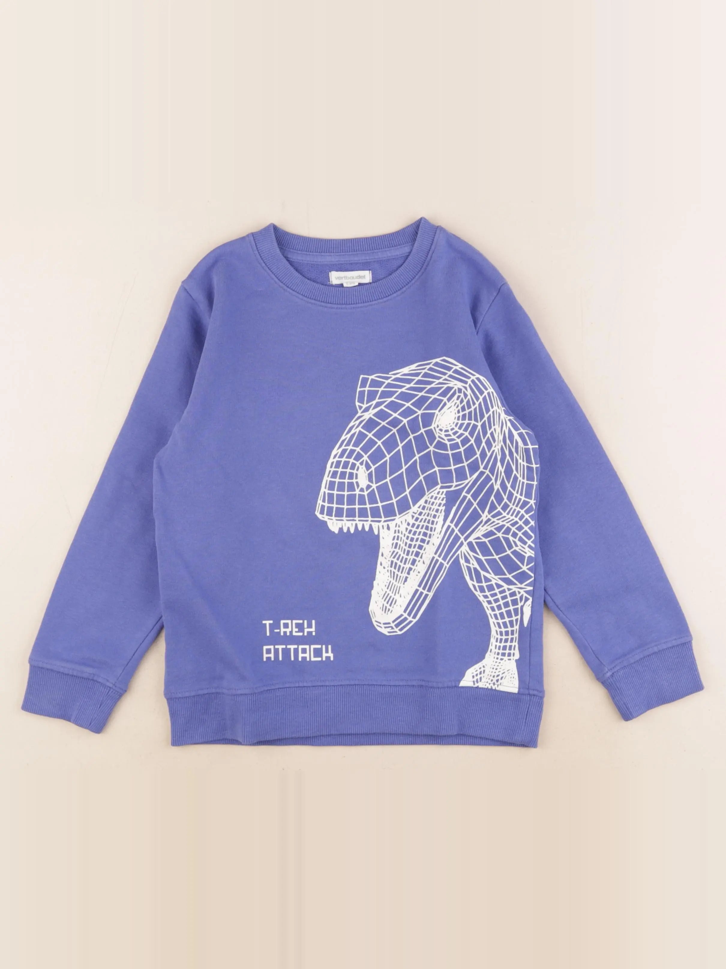 Vertbaudet - sweat bleu - 6 ans