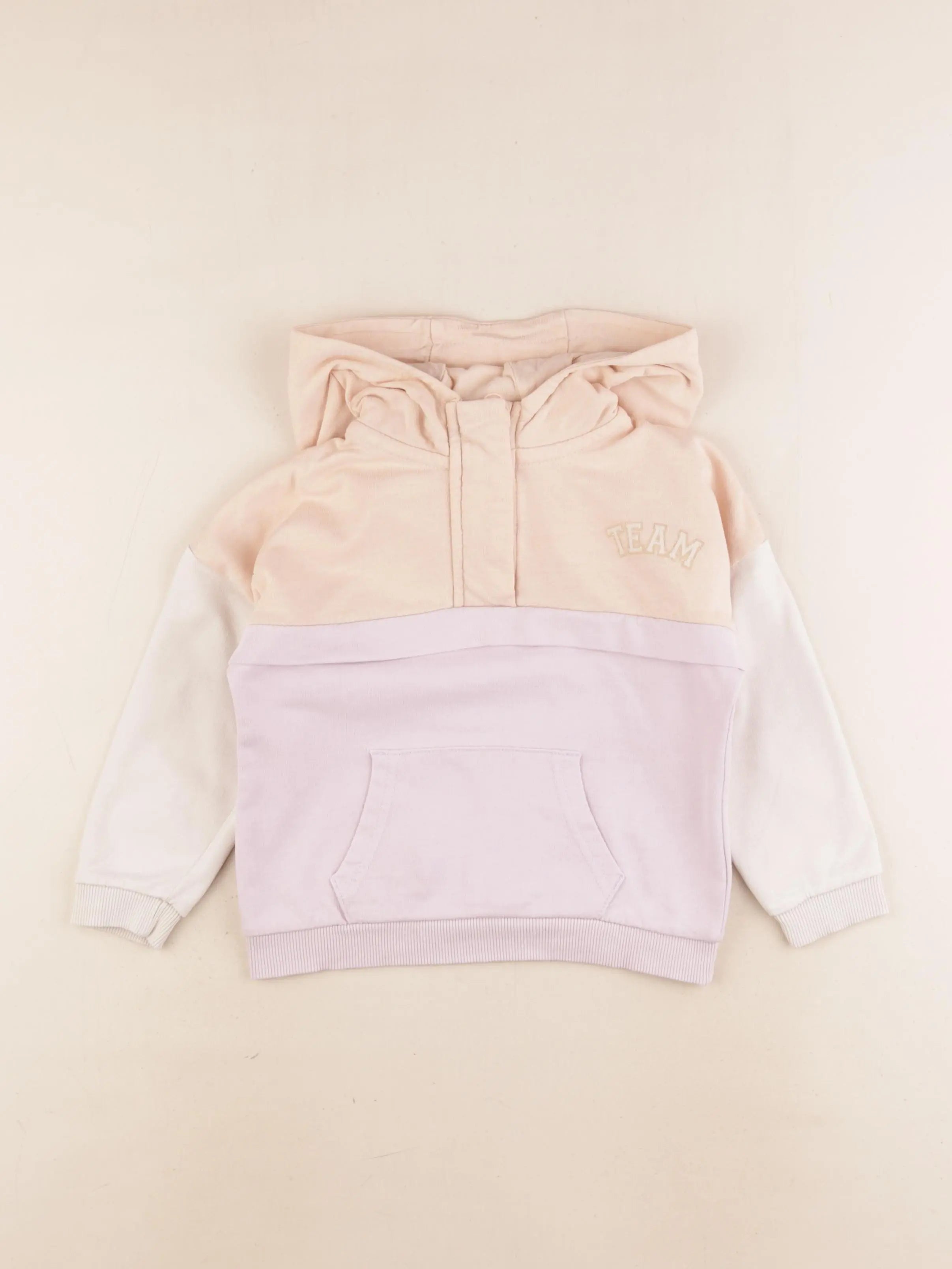 Vertbaudet - sweat orange, rose - 4 ans