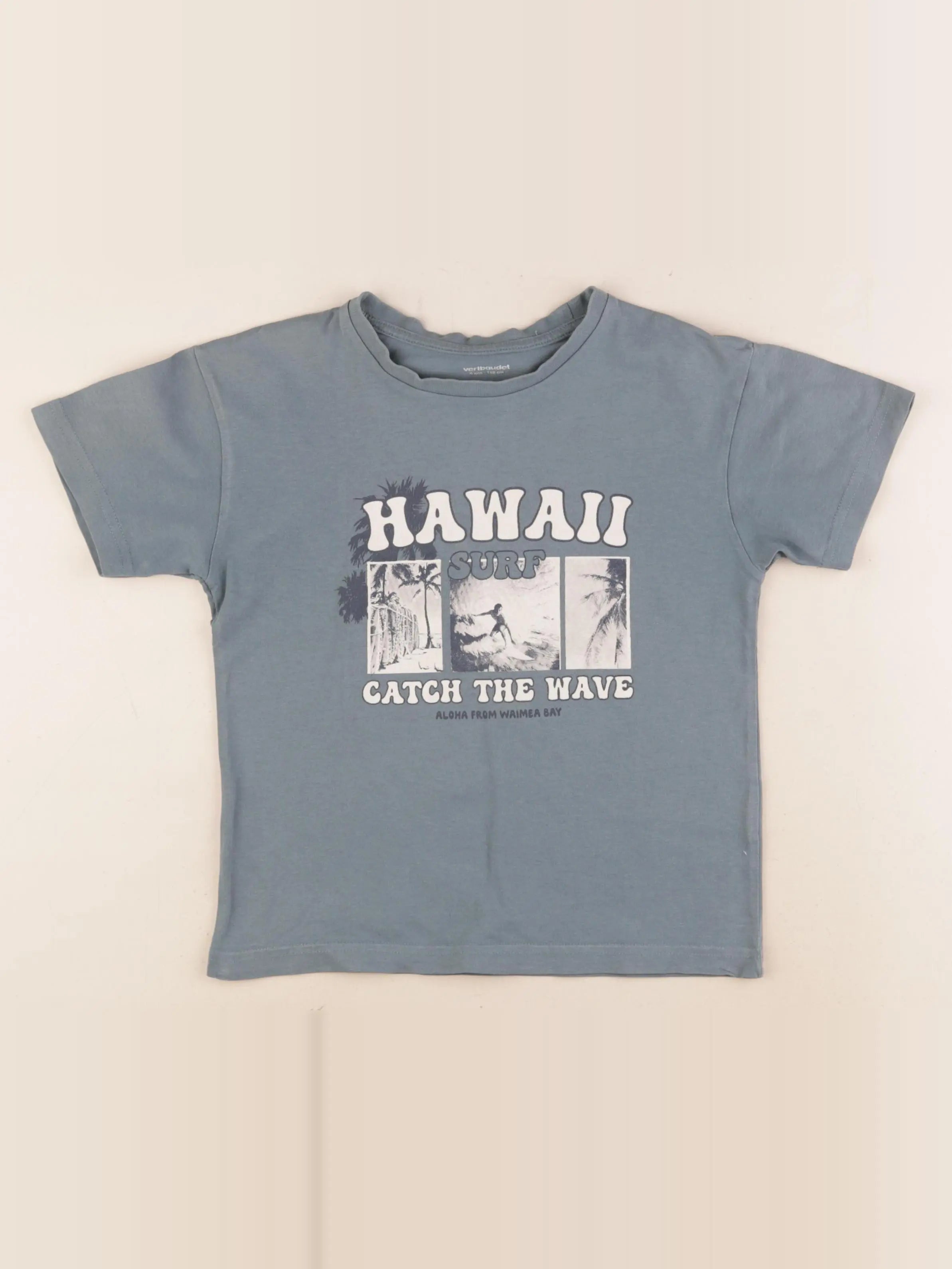 Vertbaudet - tee-shirt bleu - 6 ans