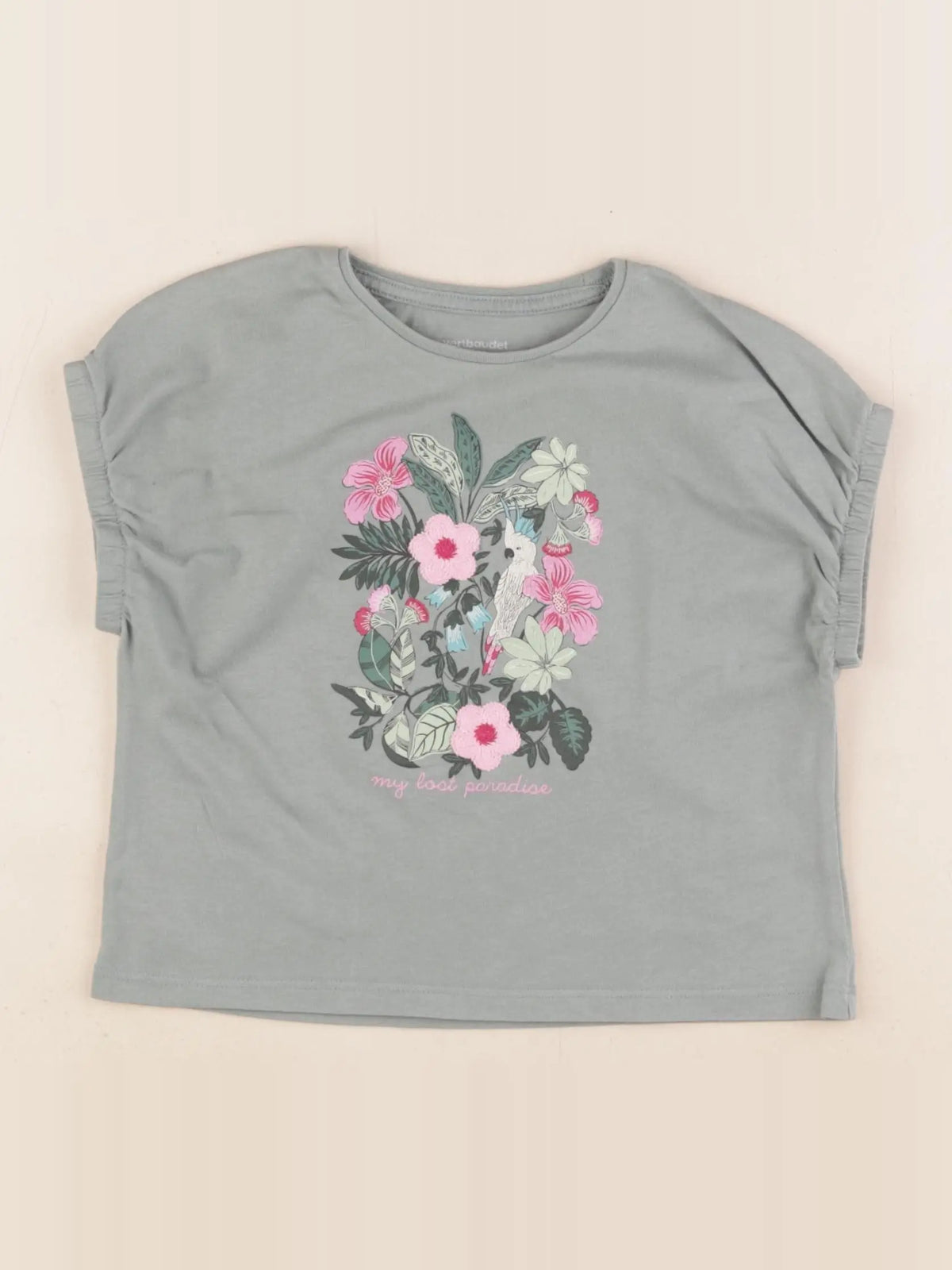 Vertbaudet - tee-shirt vert - 4 ans