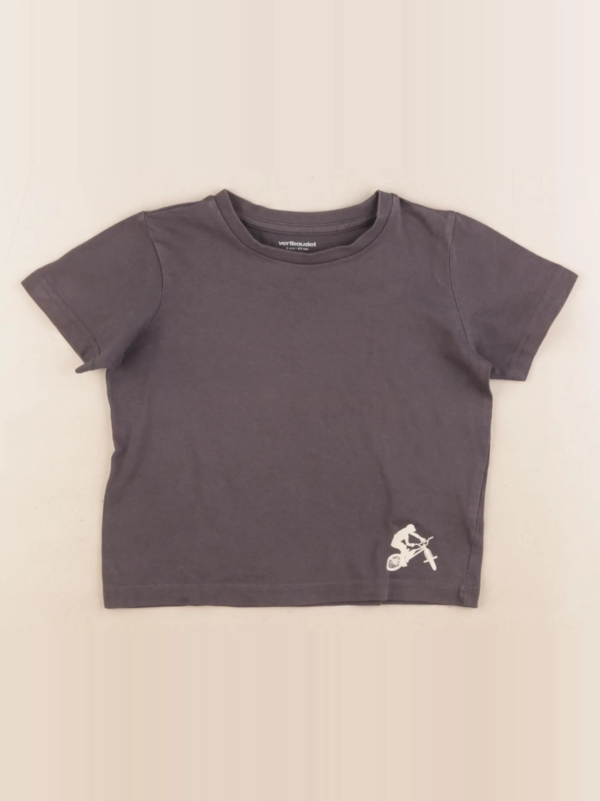 Vertbaudet - tee-shirt gris - 3 ans