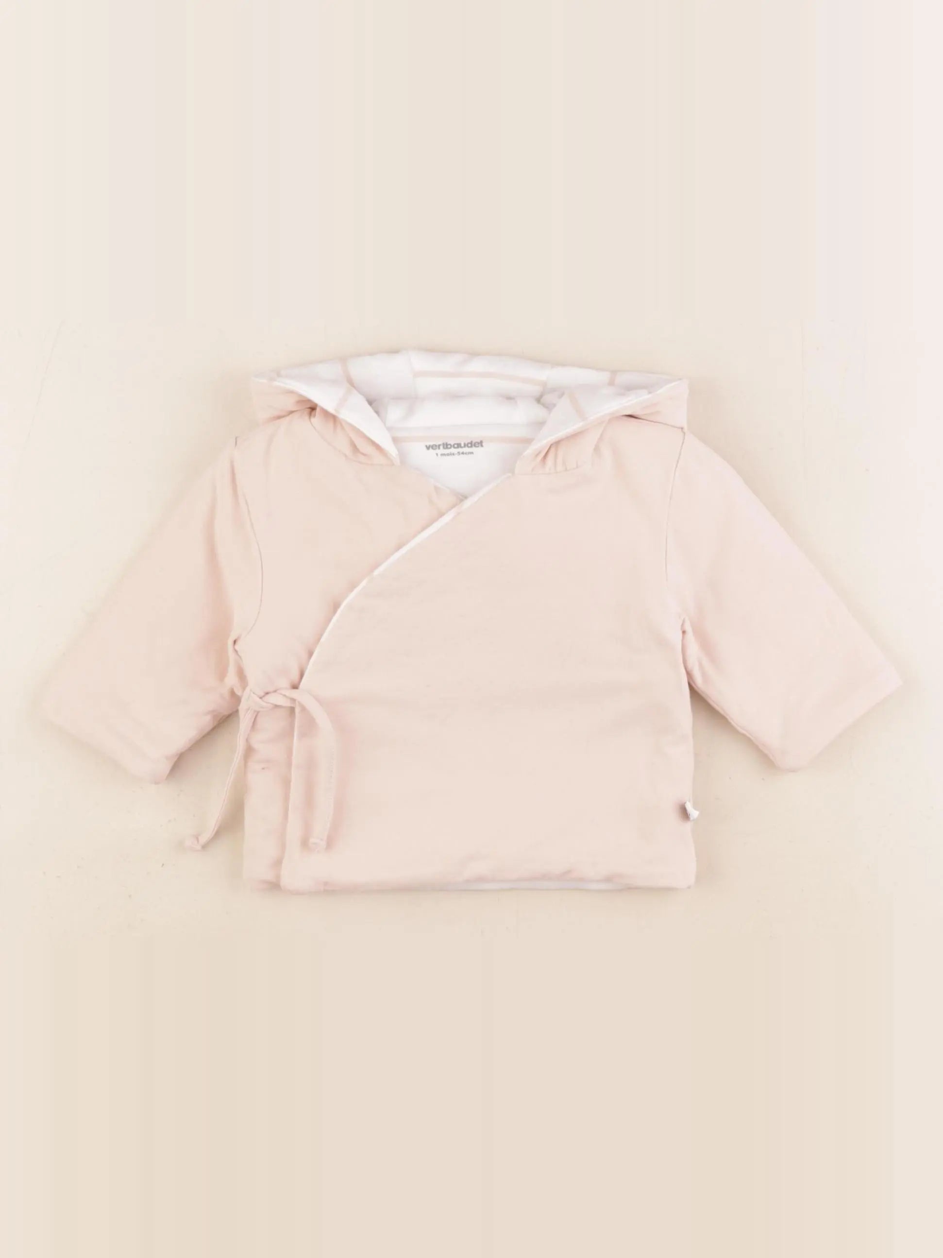 Vertbaudet - sweat rose - 1 mois