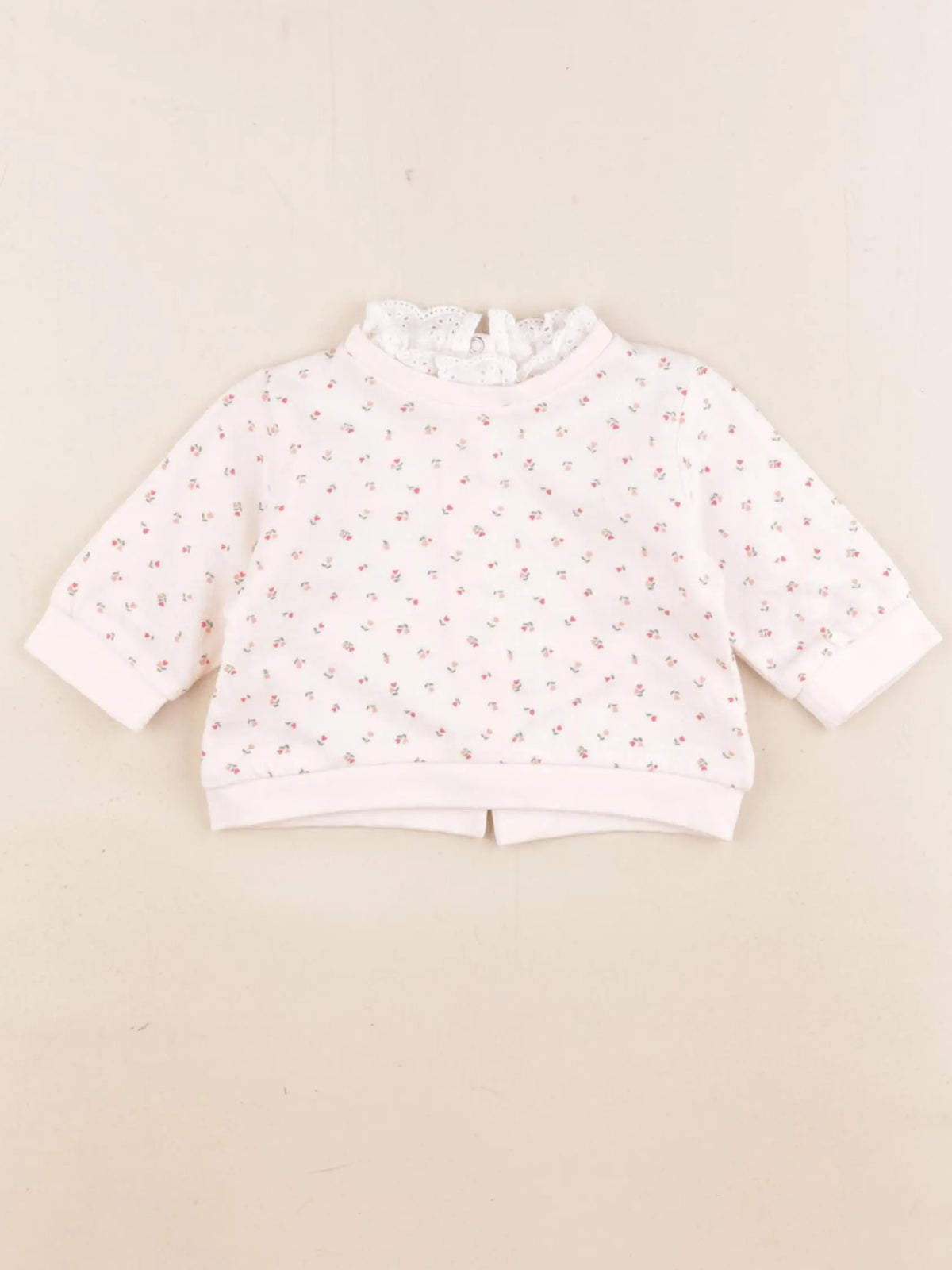 Vertbaudet - sweat rose - 1 mois