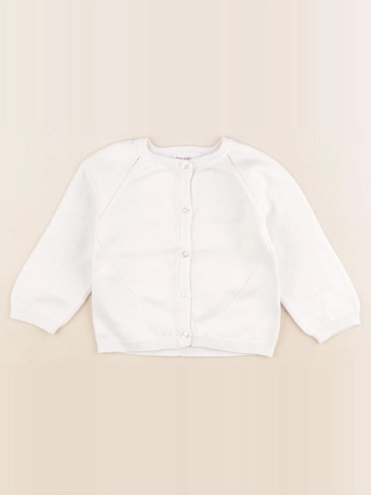 Eden & Victor - gilet blanc - 12 mois
