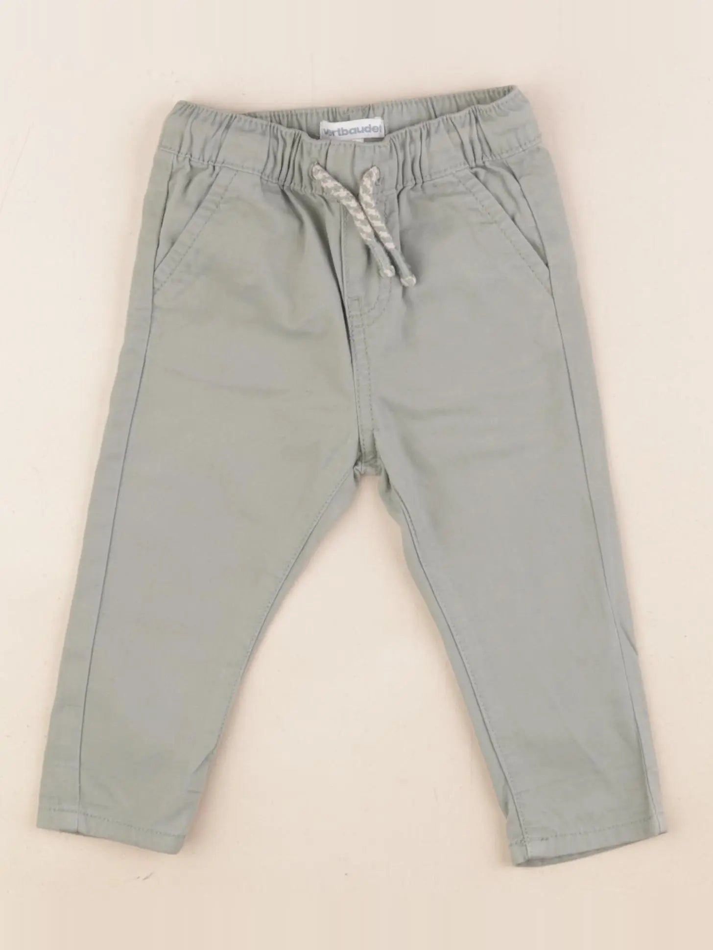Vertbaudet - pantalon vert - 6 mois