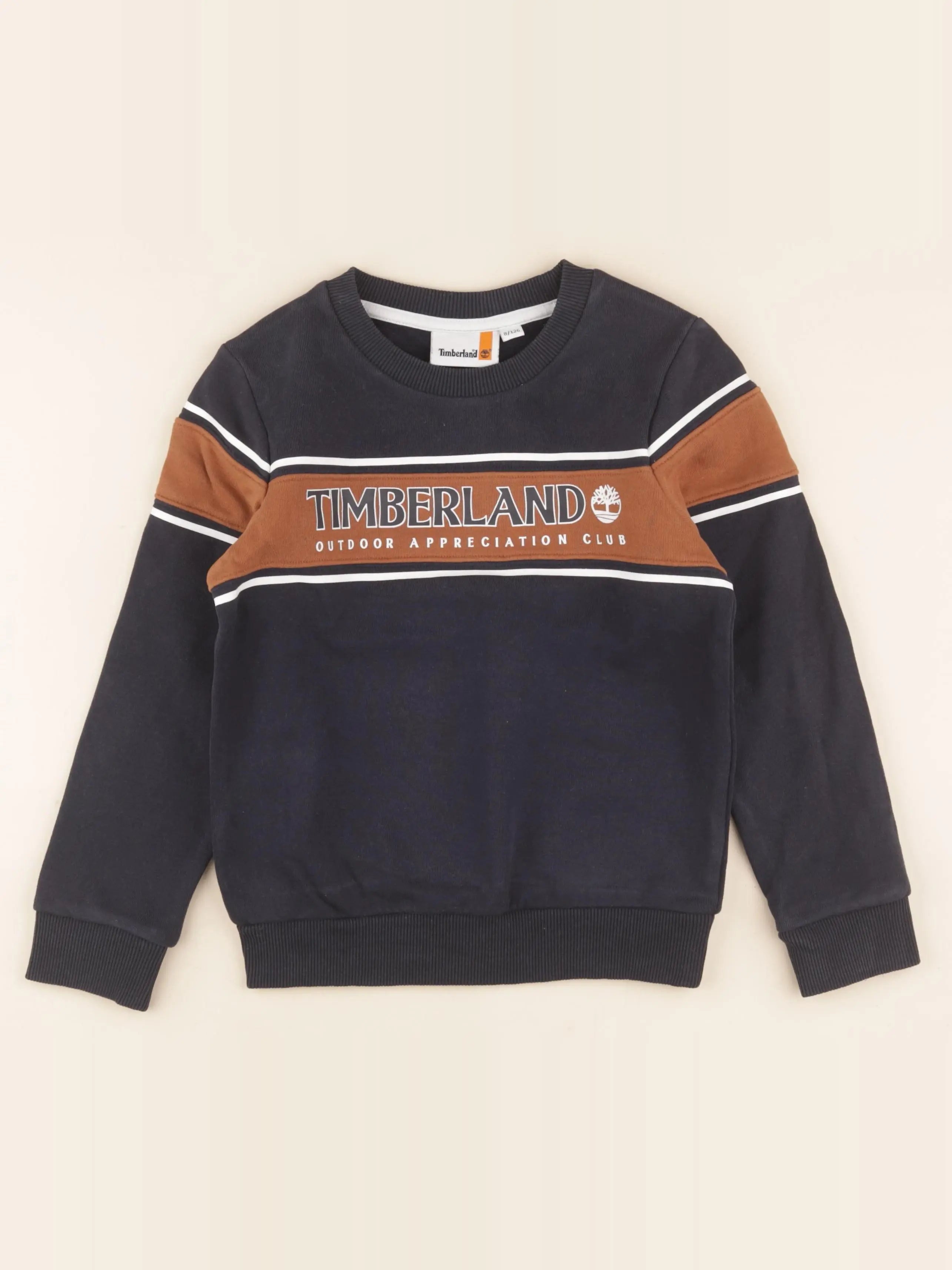 Timberland - sweat bleu, marron - 8 ans