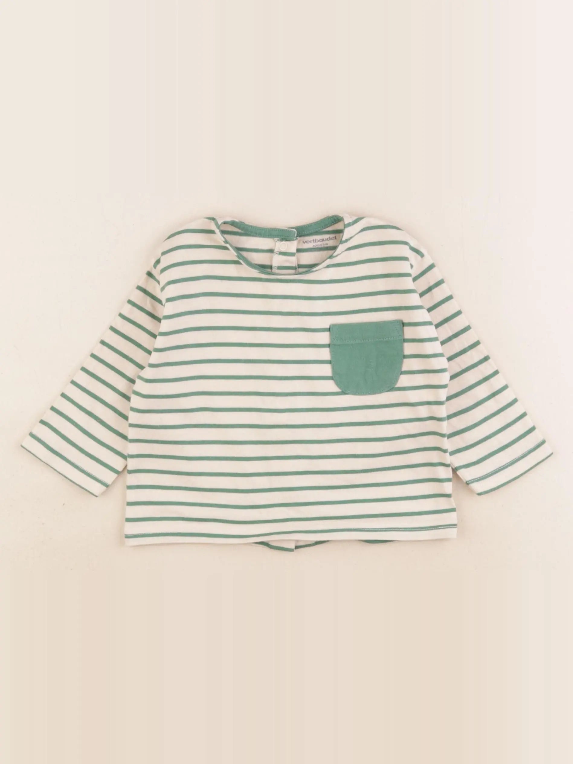 Vertbaudet - tee-shirt vert - 9 mois