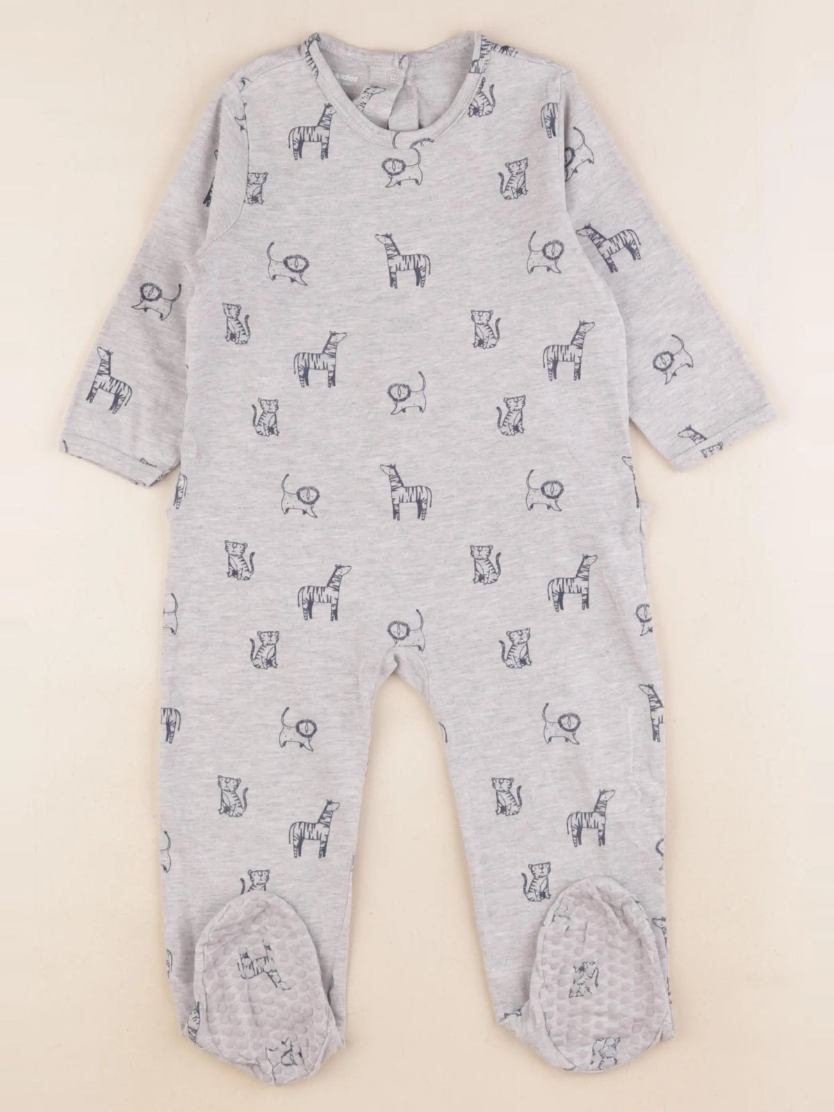 Vertbaudet - pyjama coton gris - 18 mois