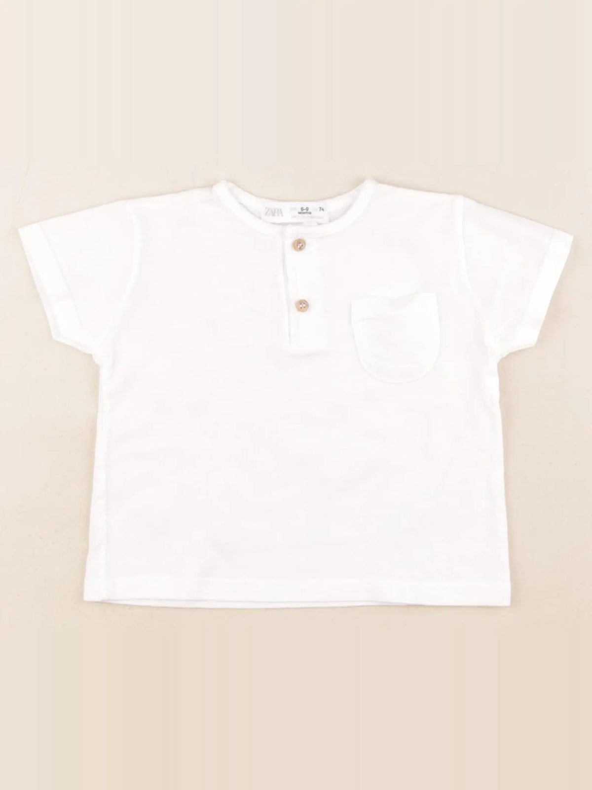 Zara - tee-shirt blanc - 6/9 mois