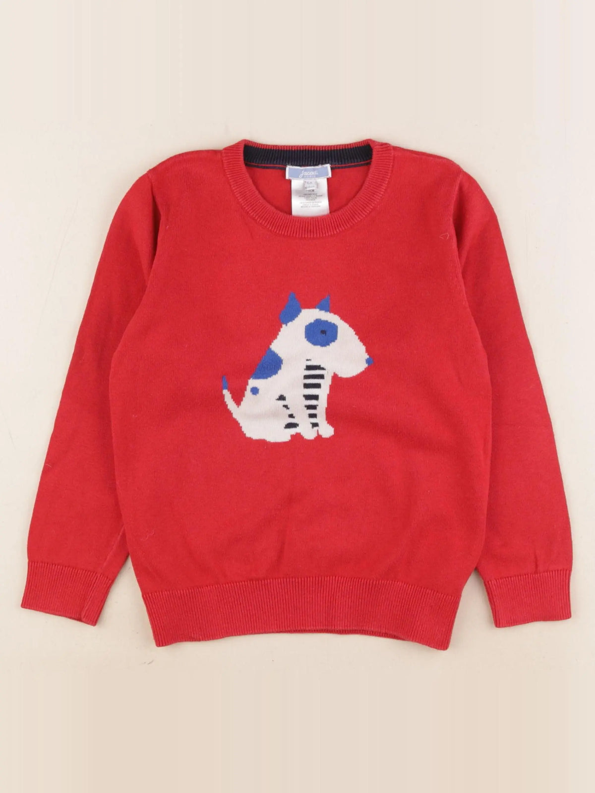 Jacadi - pull rouge - 6 ans