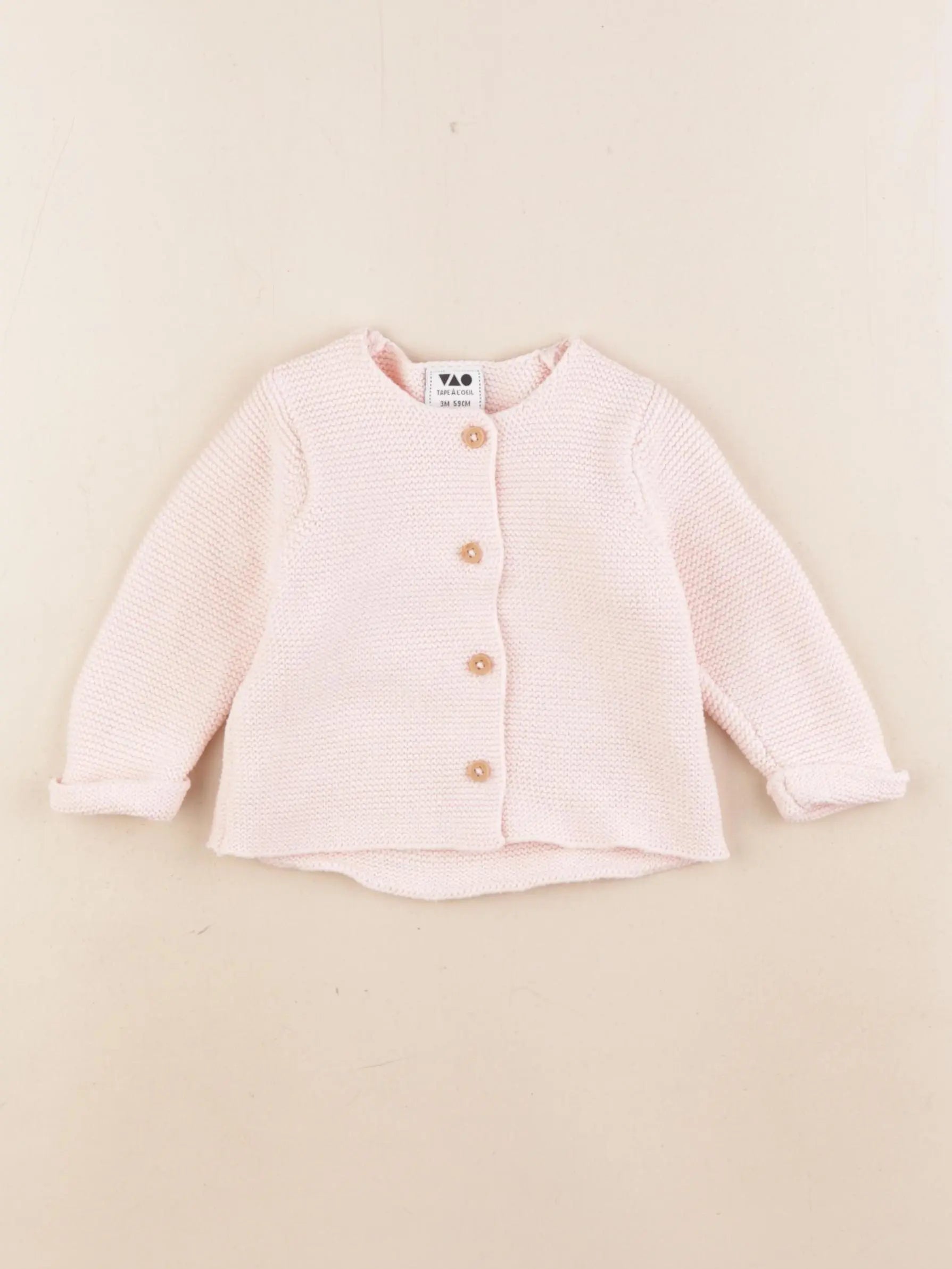 Tape à l'oeil - gilet rose - 3 mois