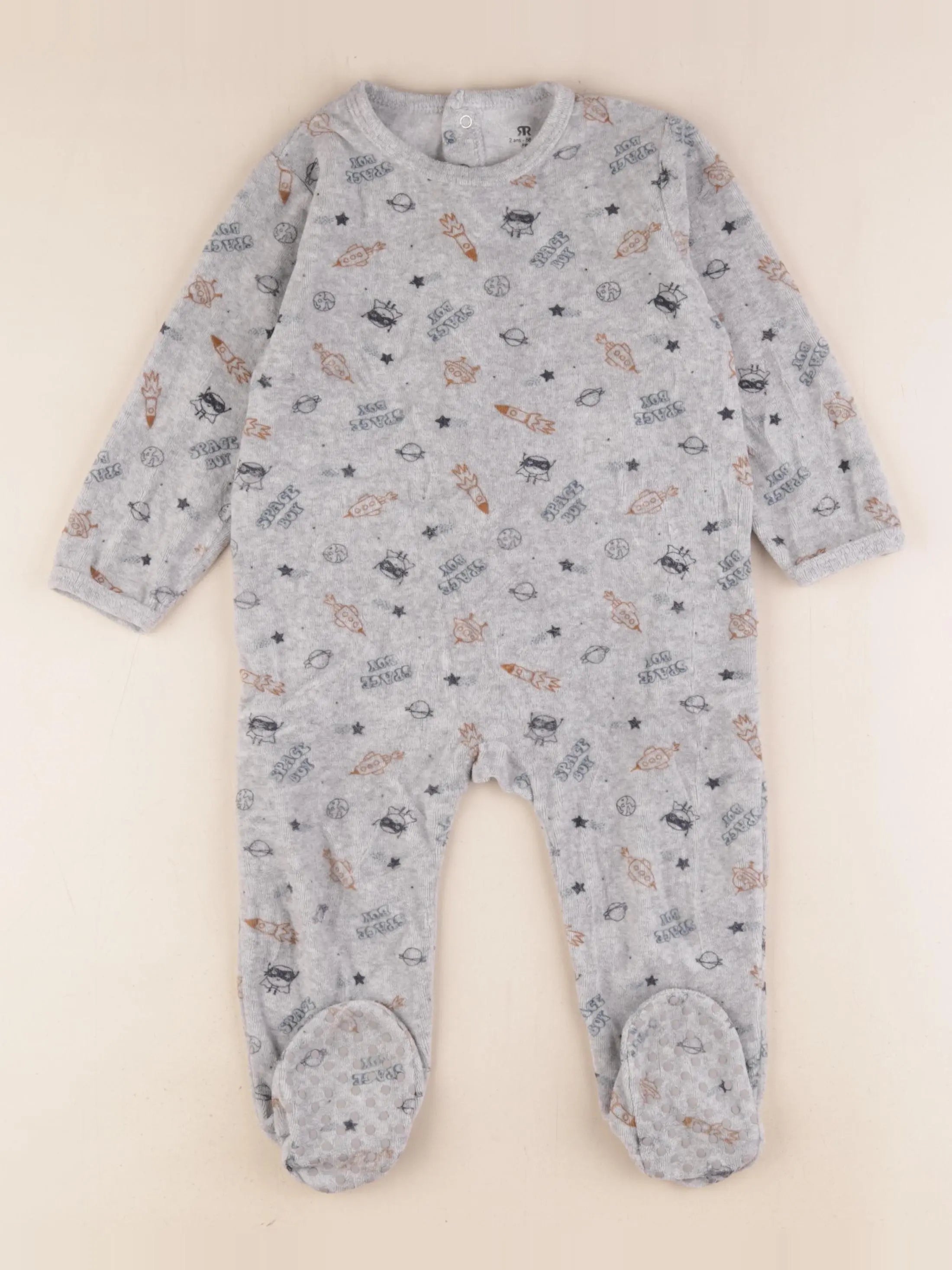 La Redoute - pyjama velours gris - 2 ans