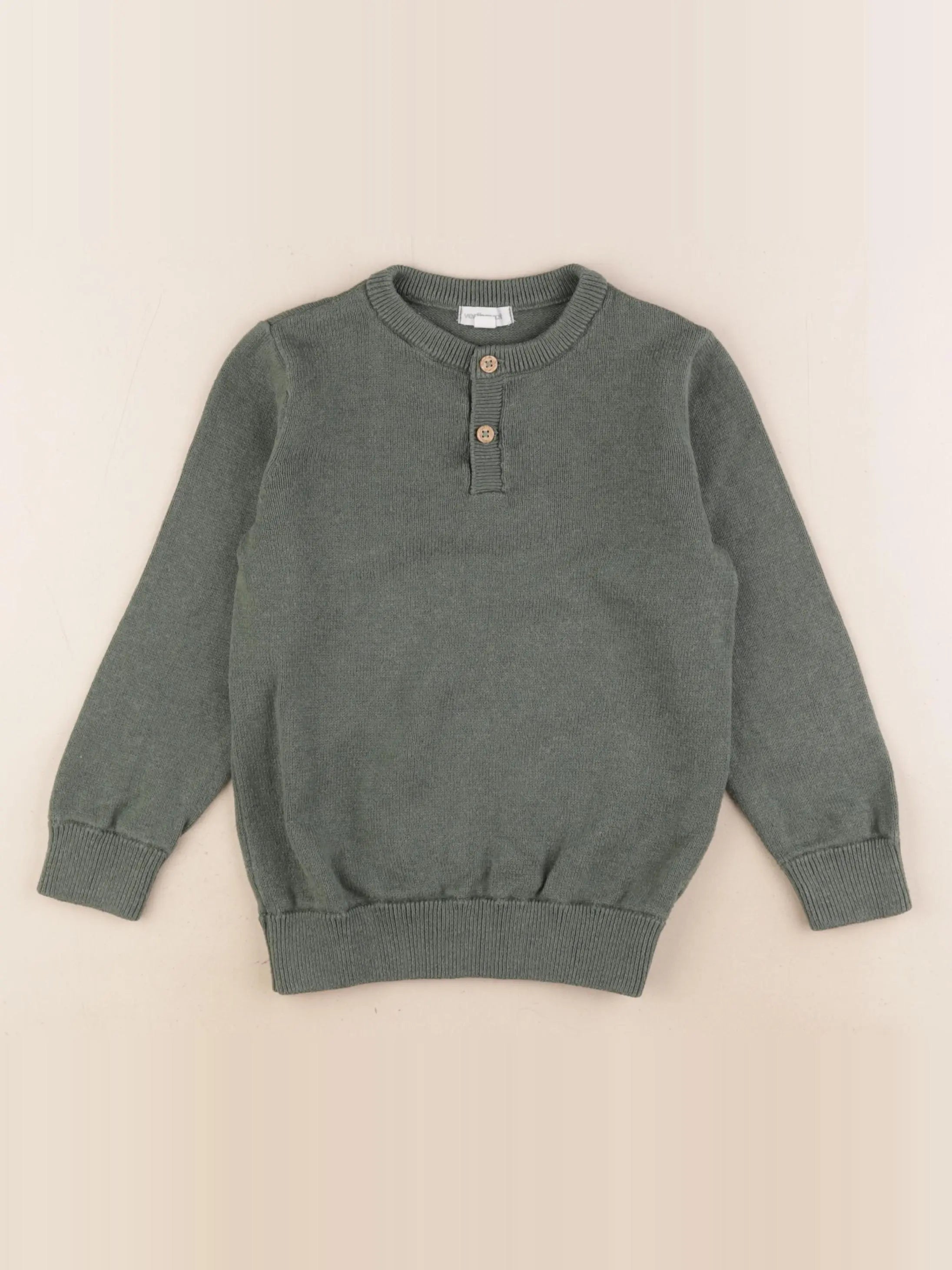 Vertbaudet - pull vert - 6 ans