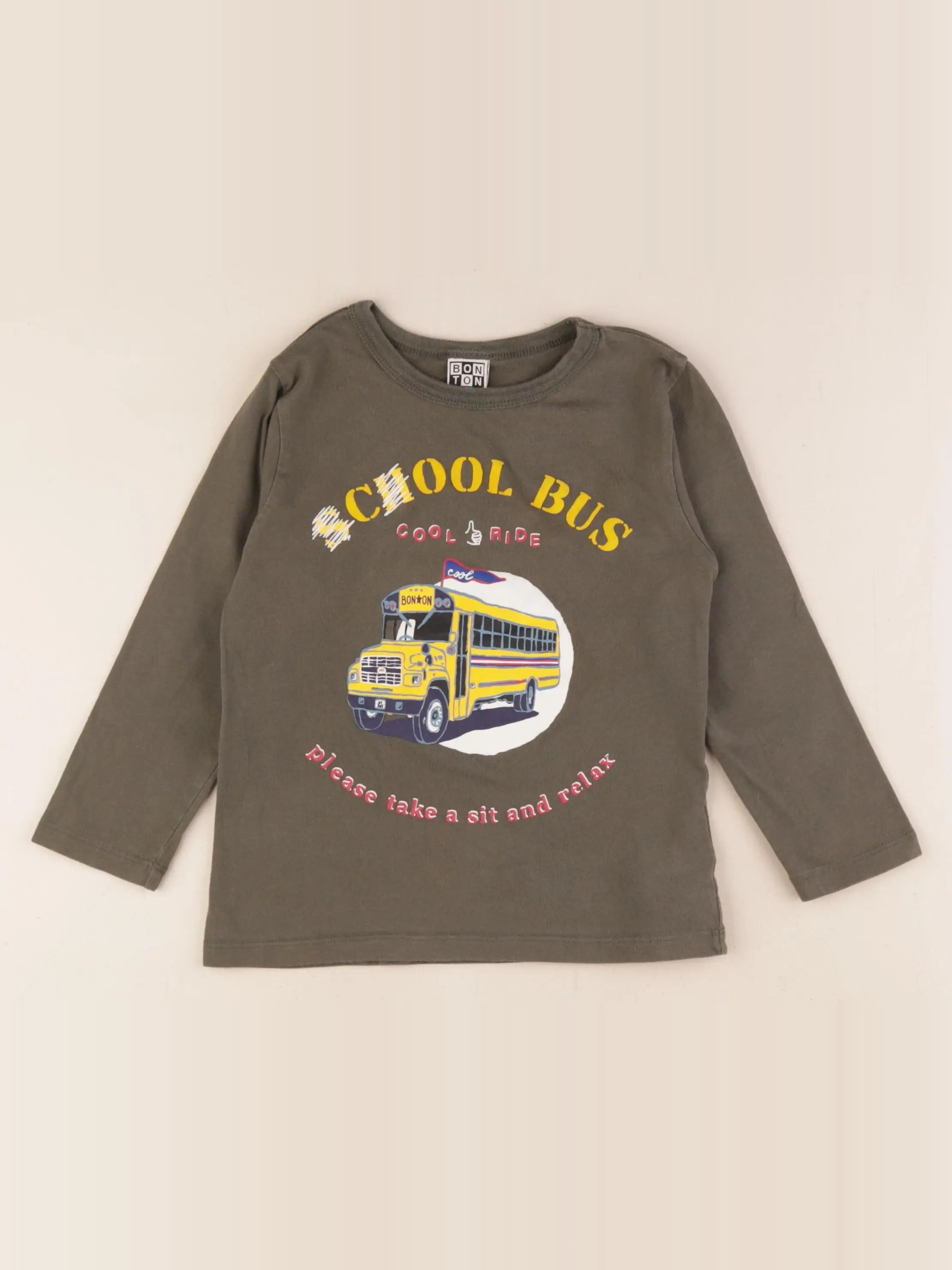 Bonton - tee-shirt vert - 4 ans