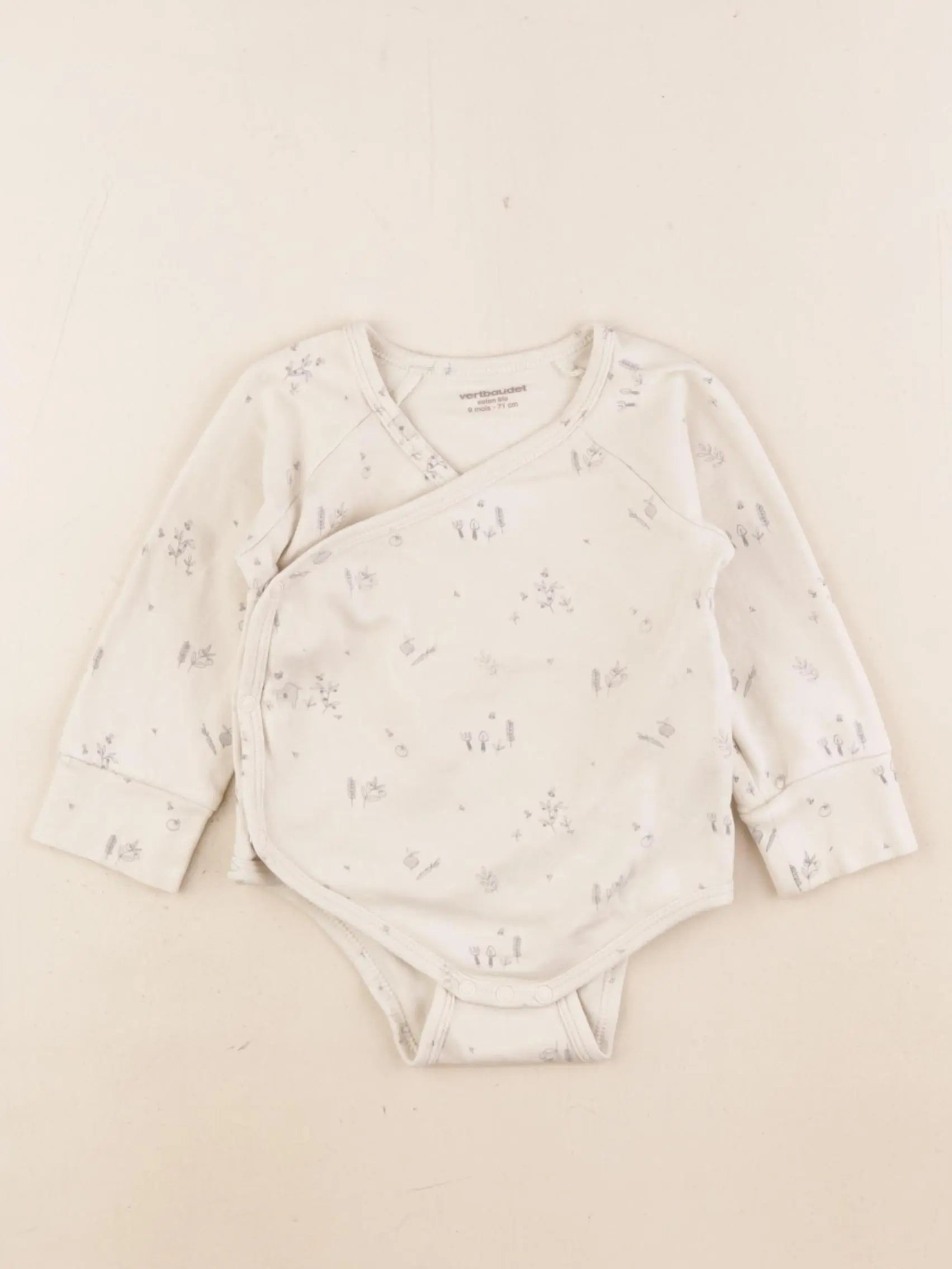 Vertbaudet - body beige - 9 mois