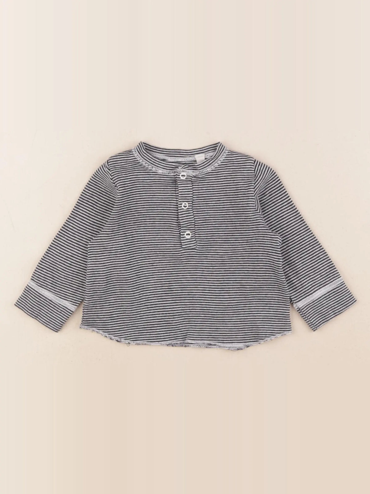 Petit Bateau - tee-shirt bleu, blanc - 6 mois