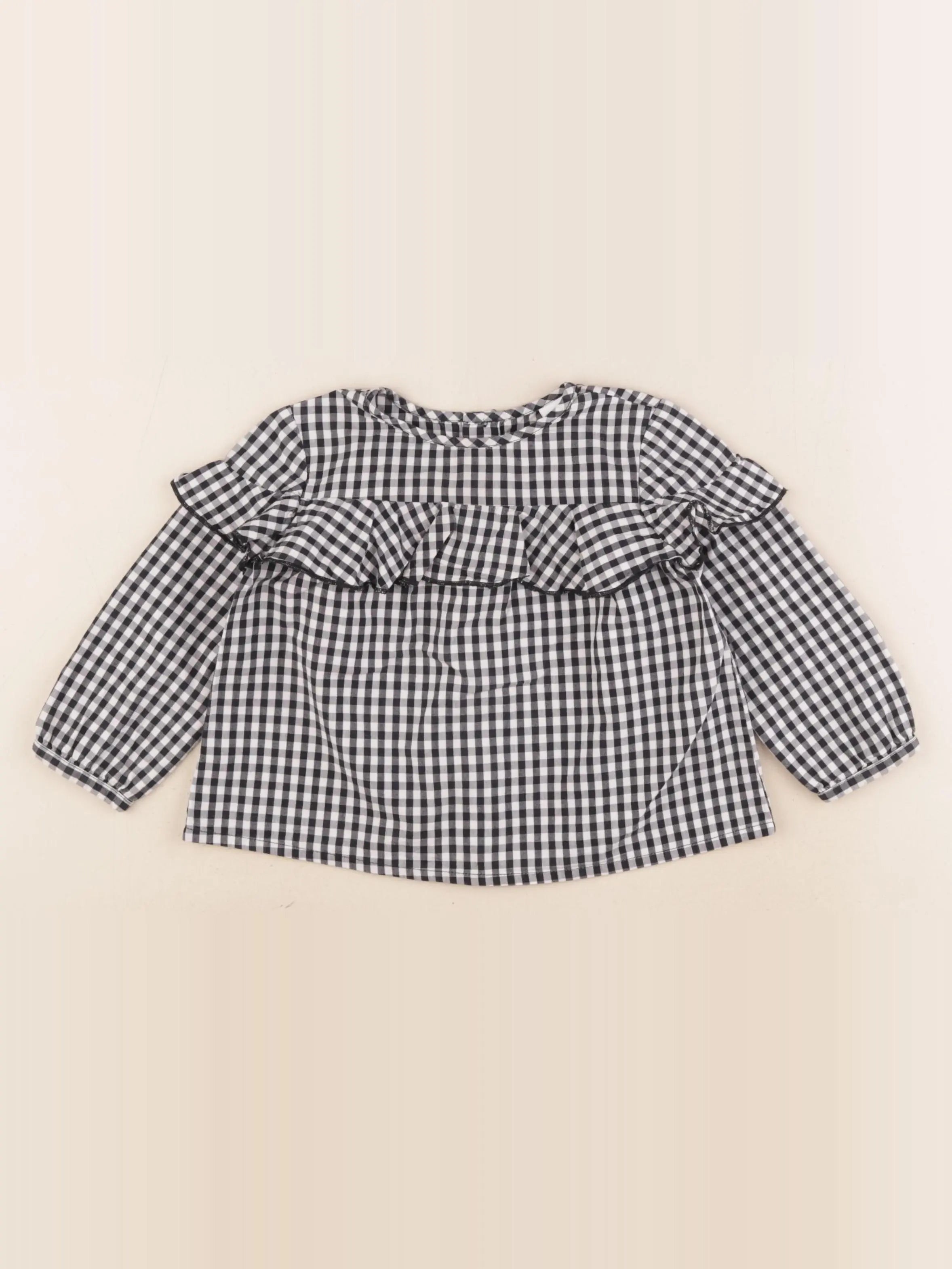 Zara - blouse blanc, noir - 18/24 mois