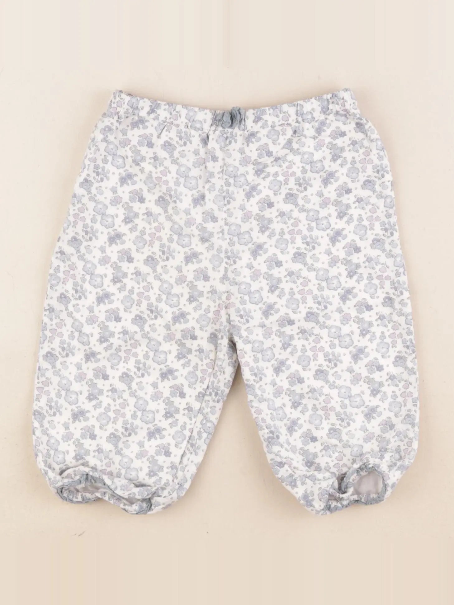 Cyrillus - pantalon blanc, bleu - 9 mois