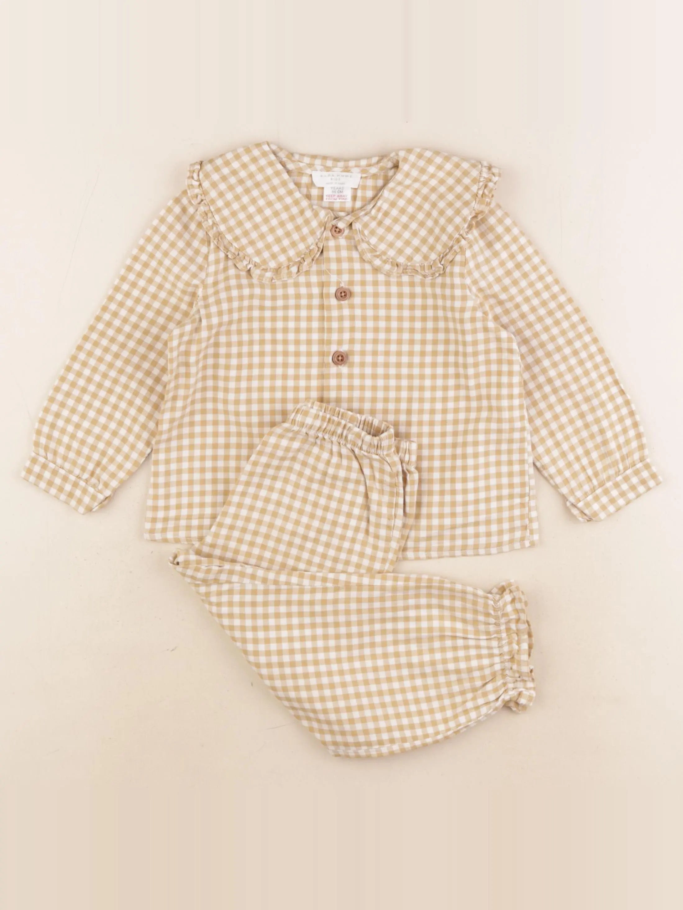 Zara - pyjama coton beige - 1 an à 2 ans