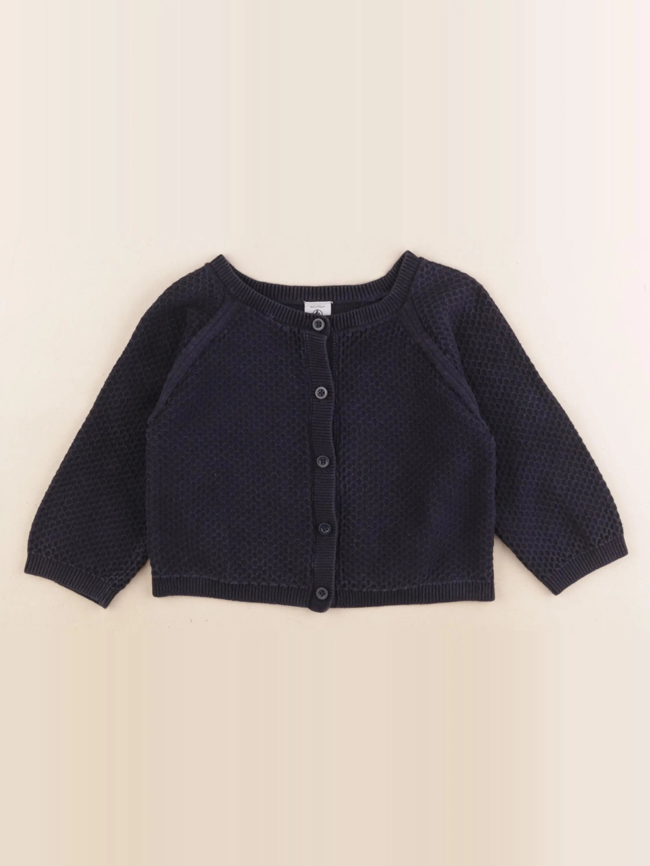 Petit Bateau - gilet bleu - 3 ans