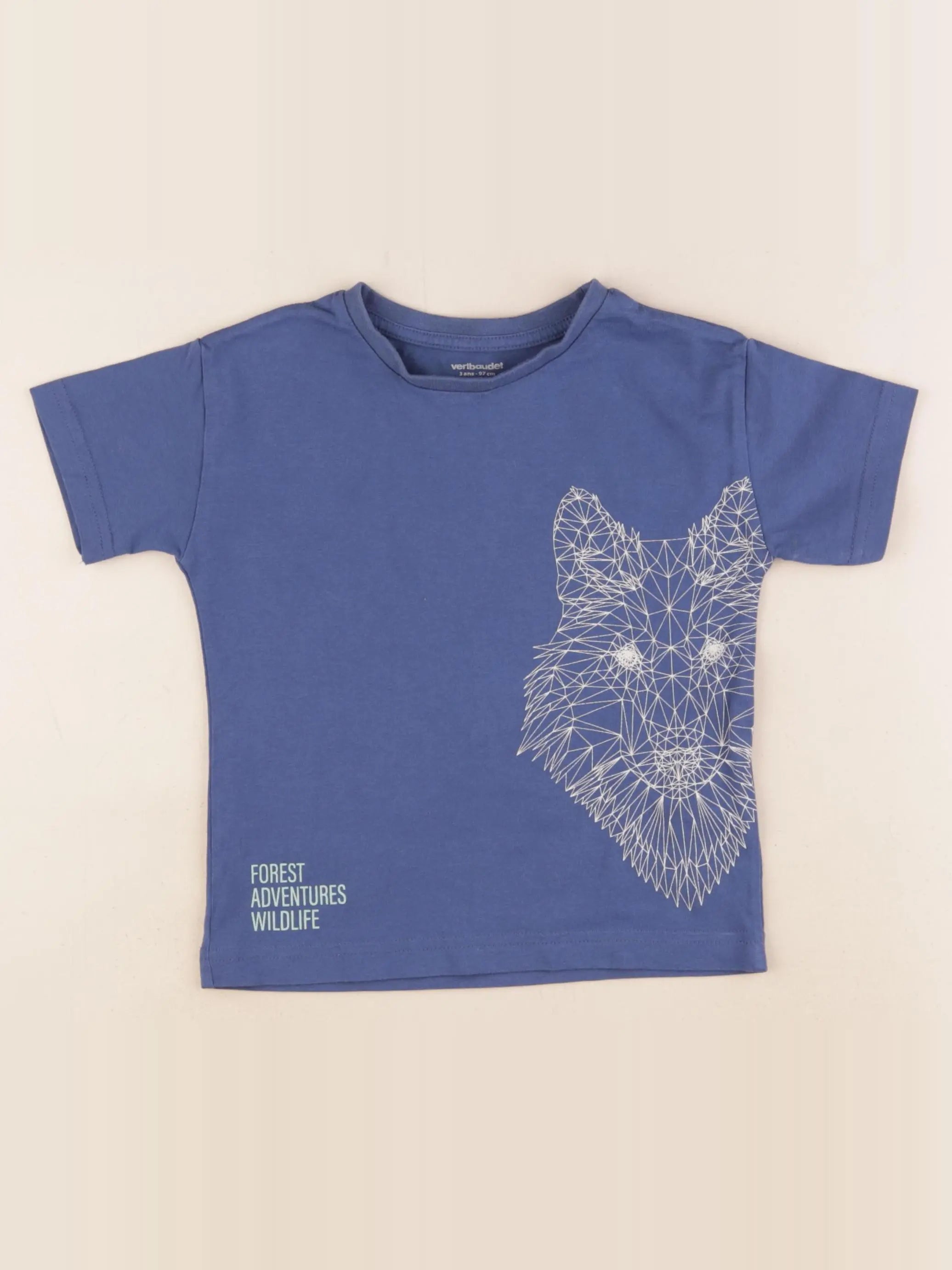Vertbaudet - tee-shirt bleu - 3 ans