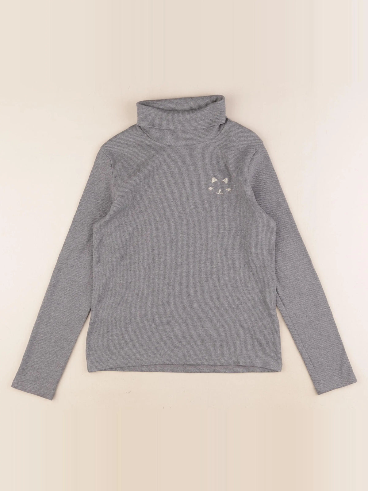 Vertbaudet - sous-pull gris - 10 ans