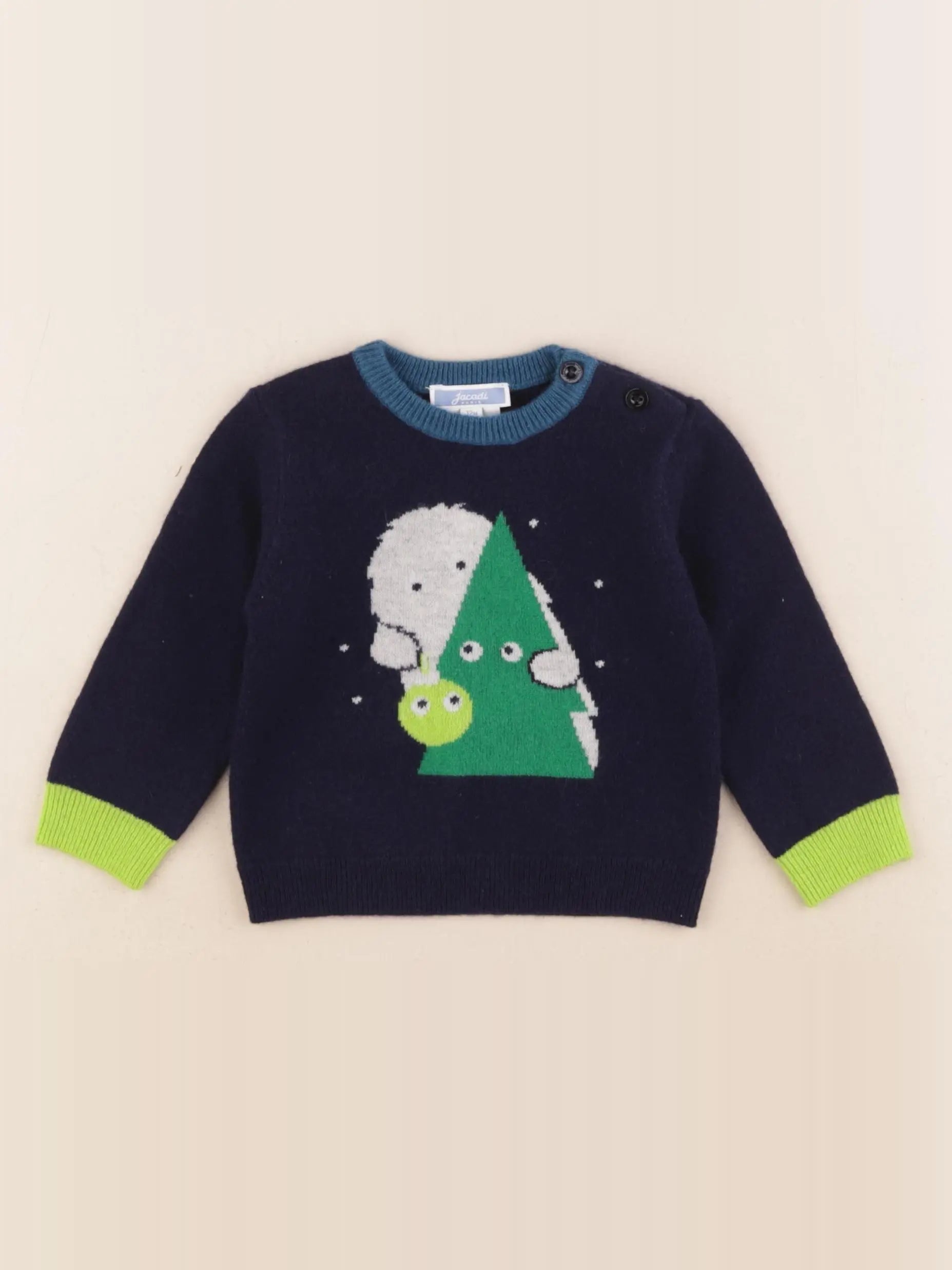 Jacadi - pull bleu - 12 mois