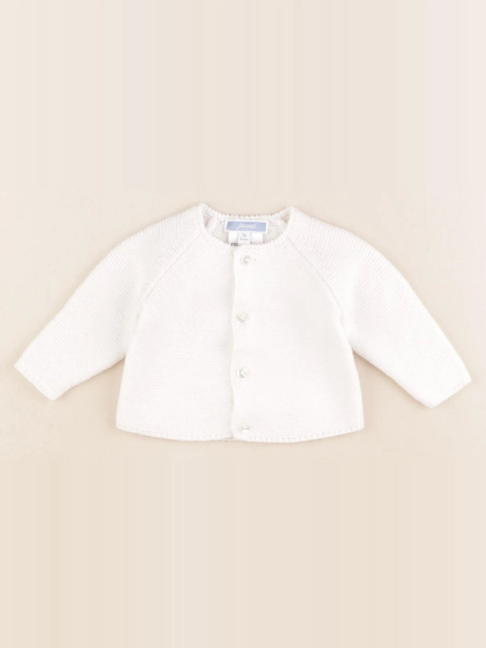 Jacadi - gilet blanc - 1 mois