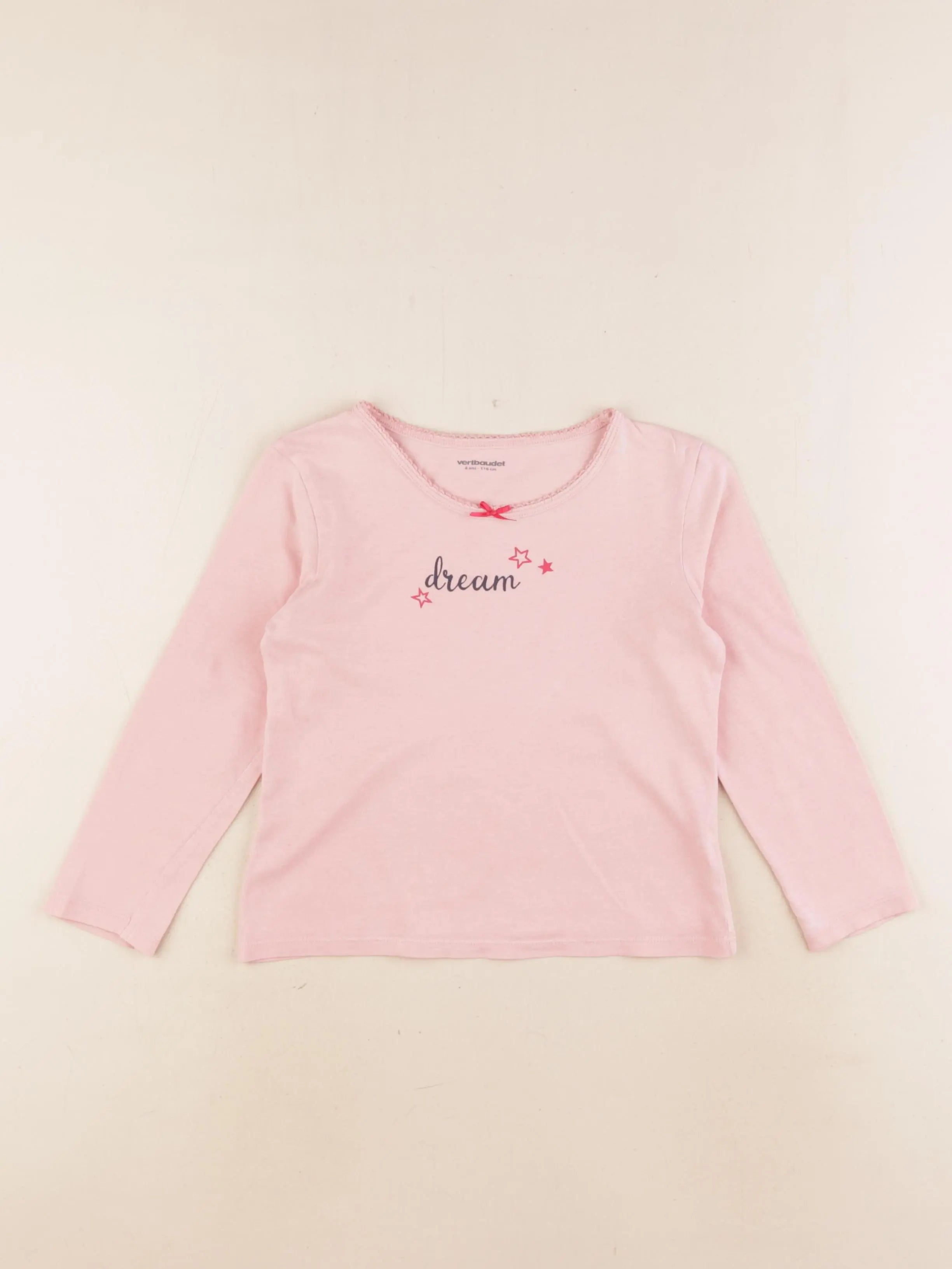 Vertbaudet - maillot de corps rose - 6 ans