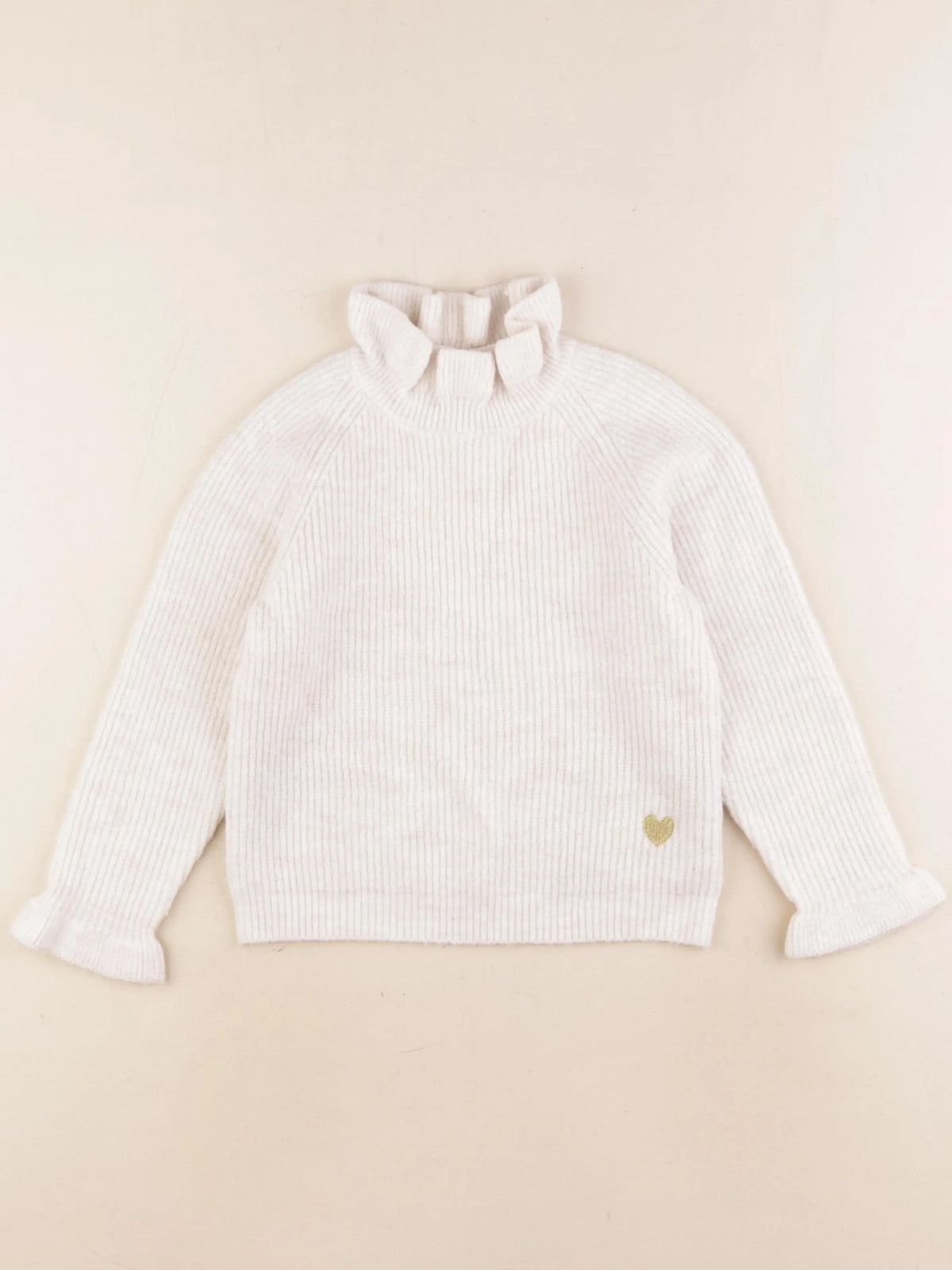 Vertbaudet - pull beige - 6 ans