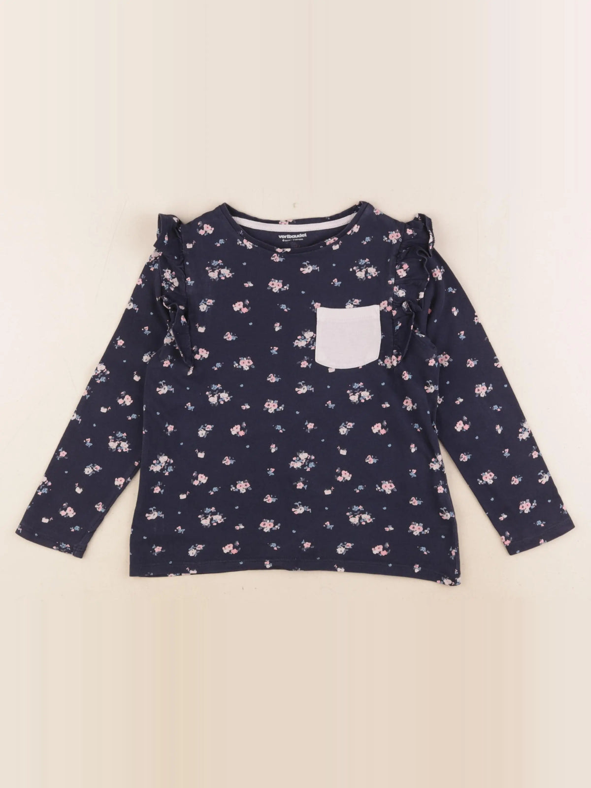 Vertbaudet - tee-shirt bleu - 6 ans
