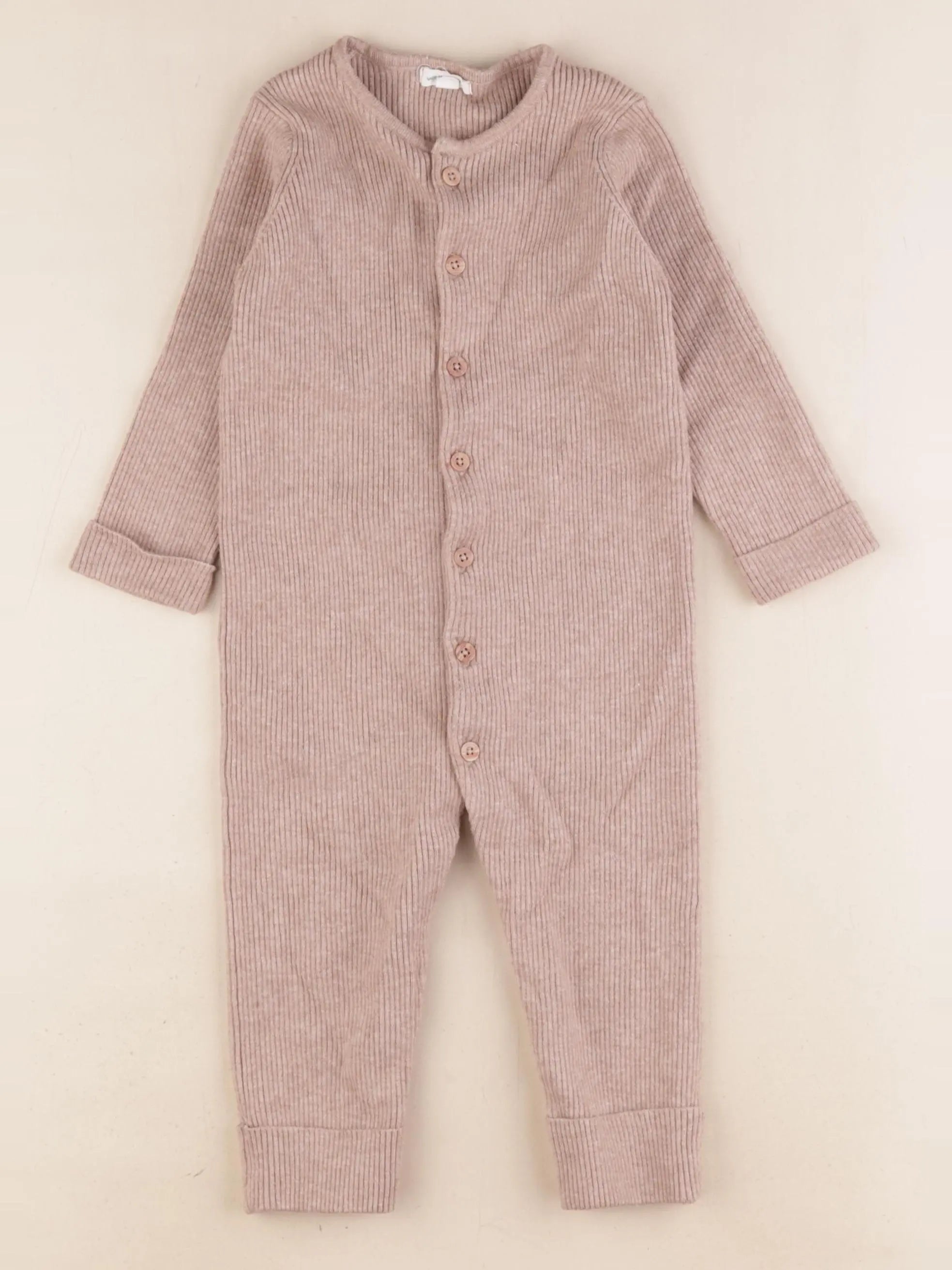 Vertbaudet - combinaison beige - 18 mois