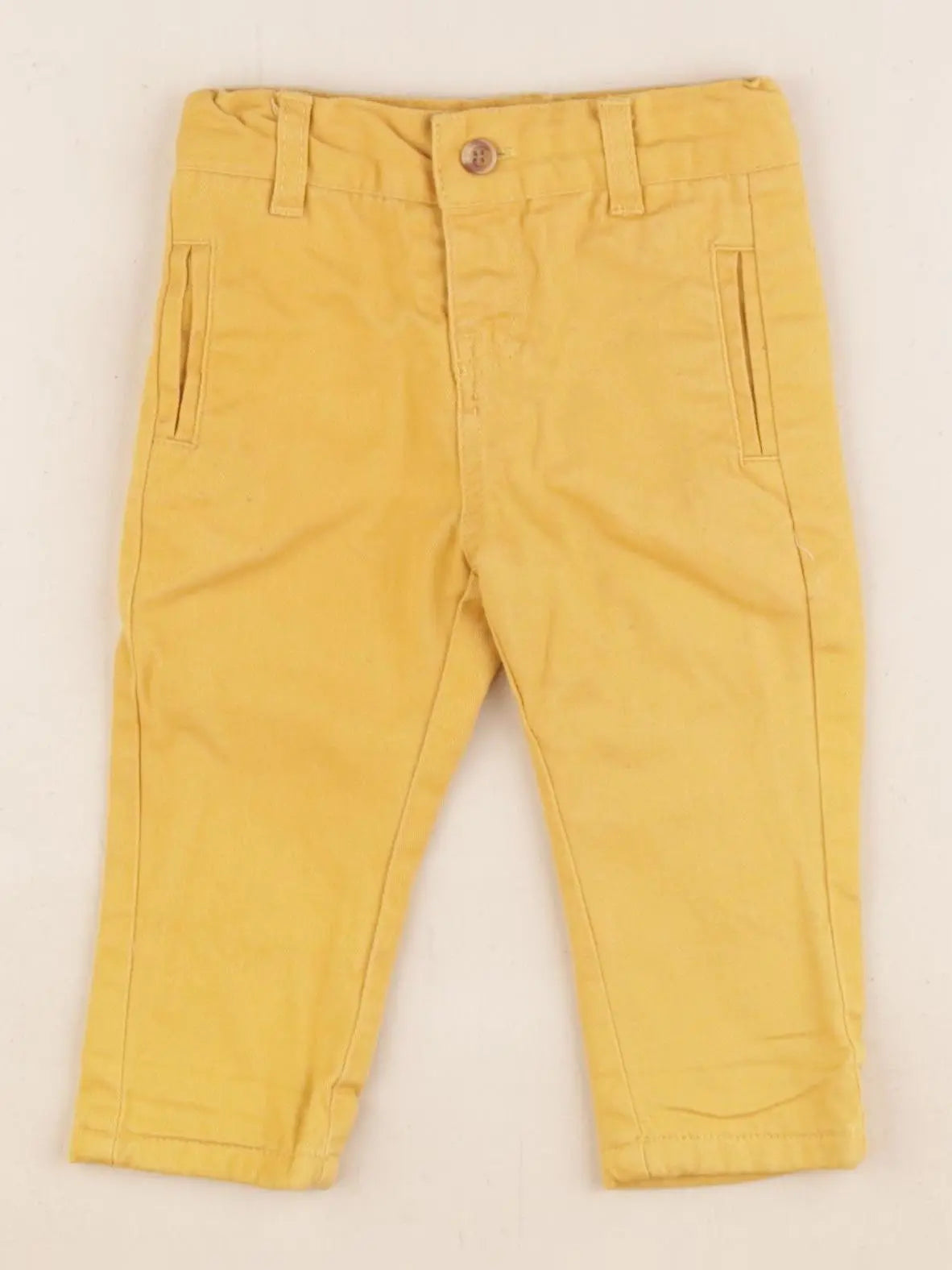 Vertbaudet - pantalon doublé jaune - 3 mois