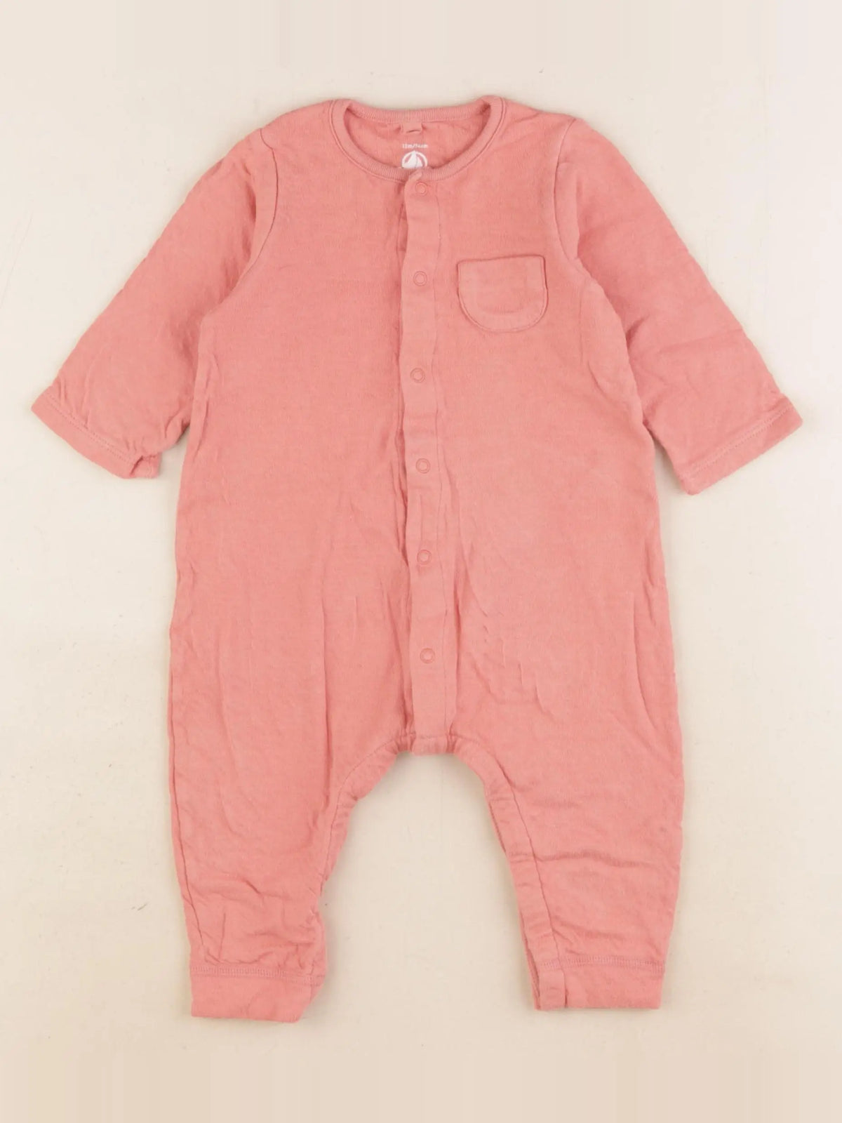 Petit Bateau - pyjama coton rose - 12 mois