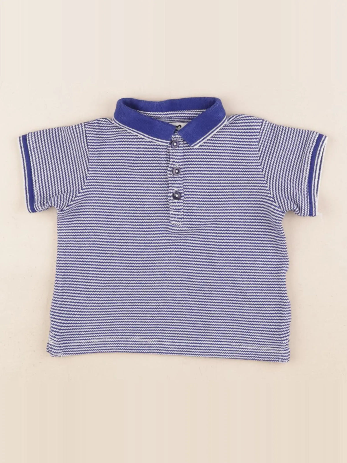 Cyrillus - polo bleu - 12 mois