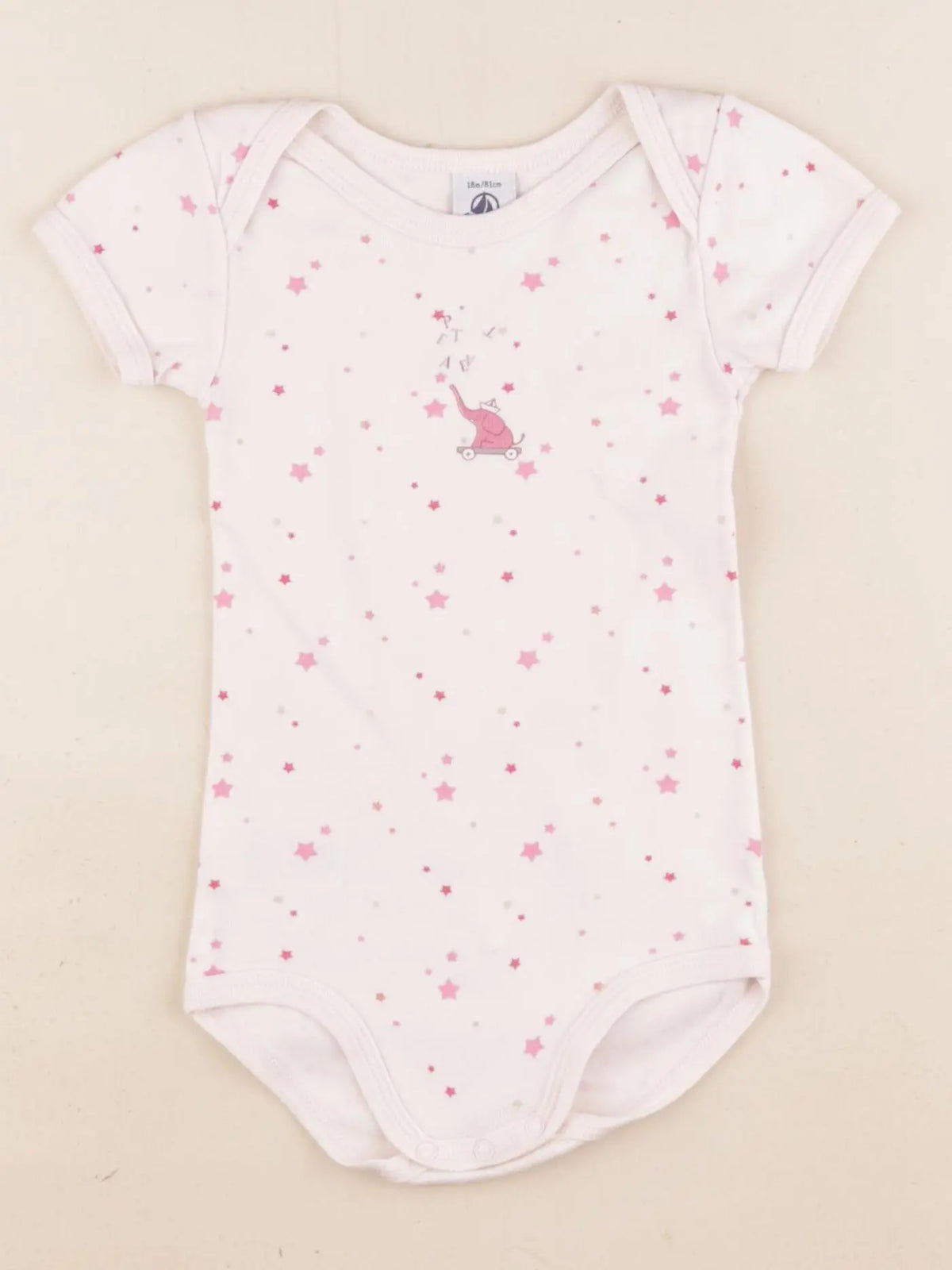 Petit Bateau - body rose - 18 mois