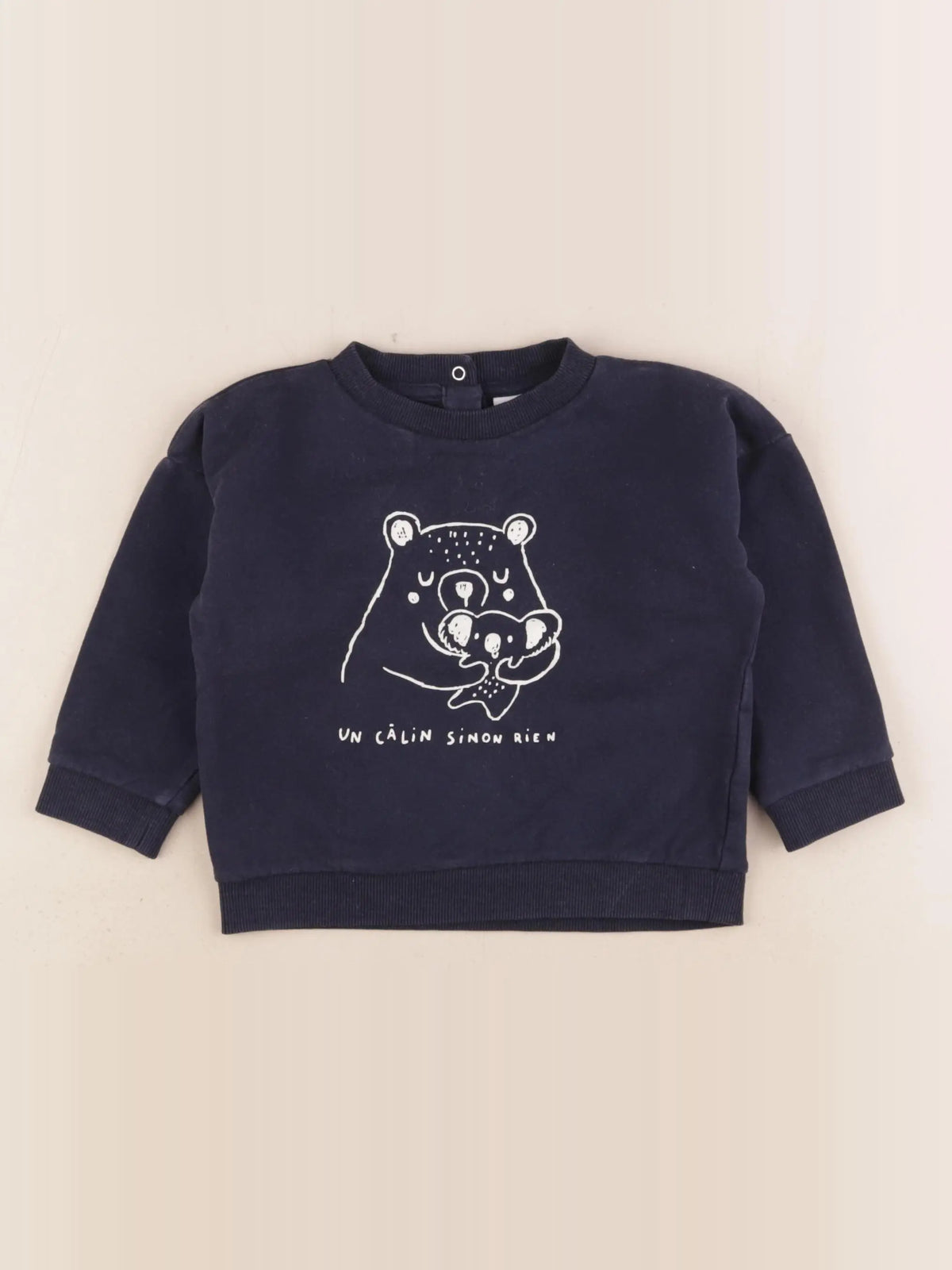 Vertbaudet - sweat bleu - 24 mois