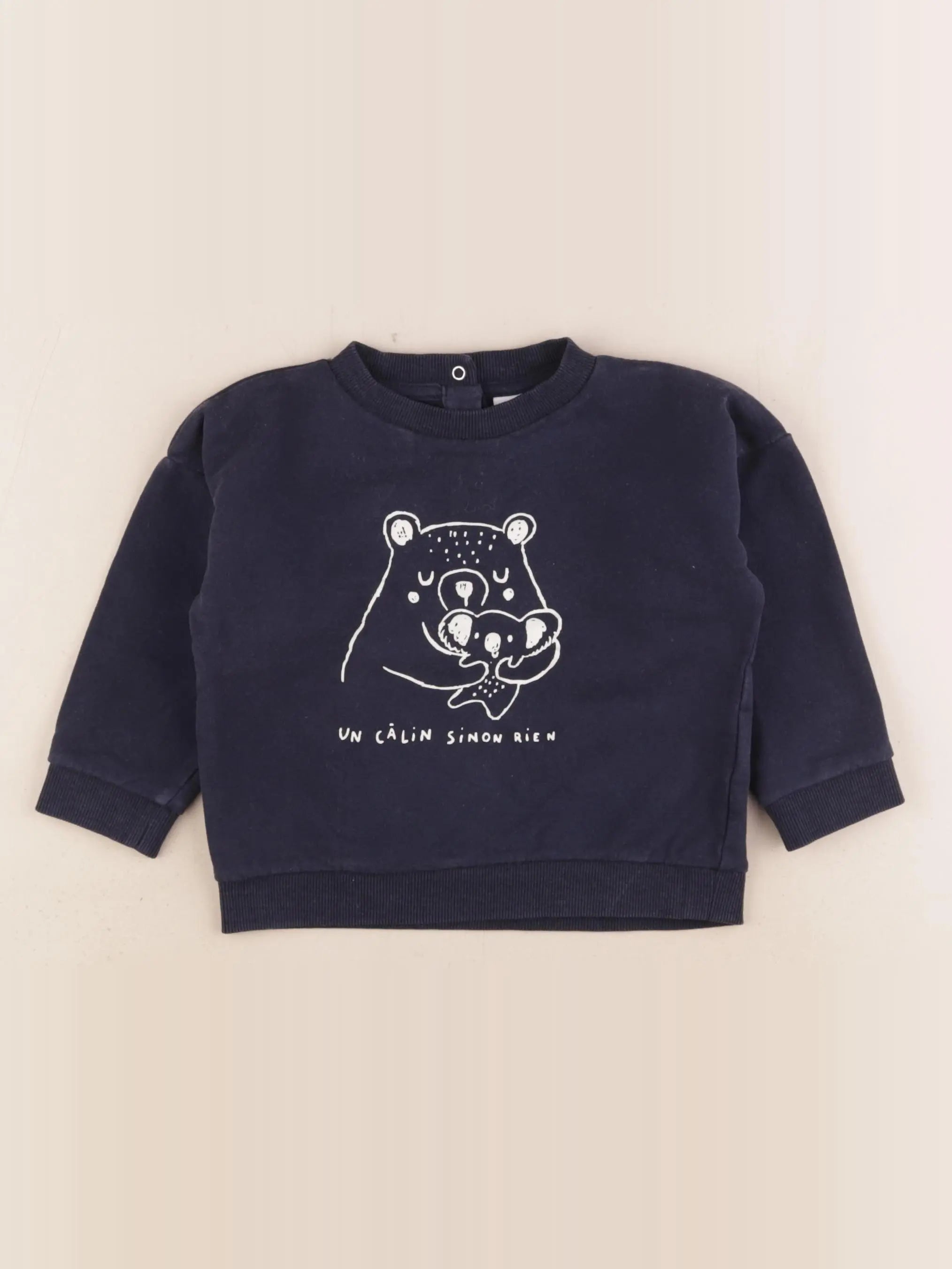 Vertbaudet - sweat bleu - 24 mois