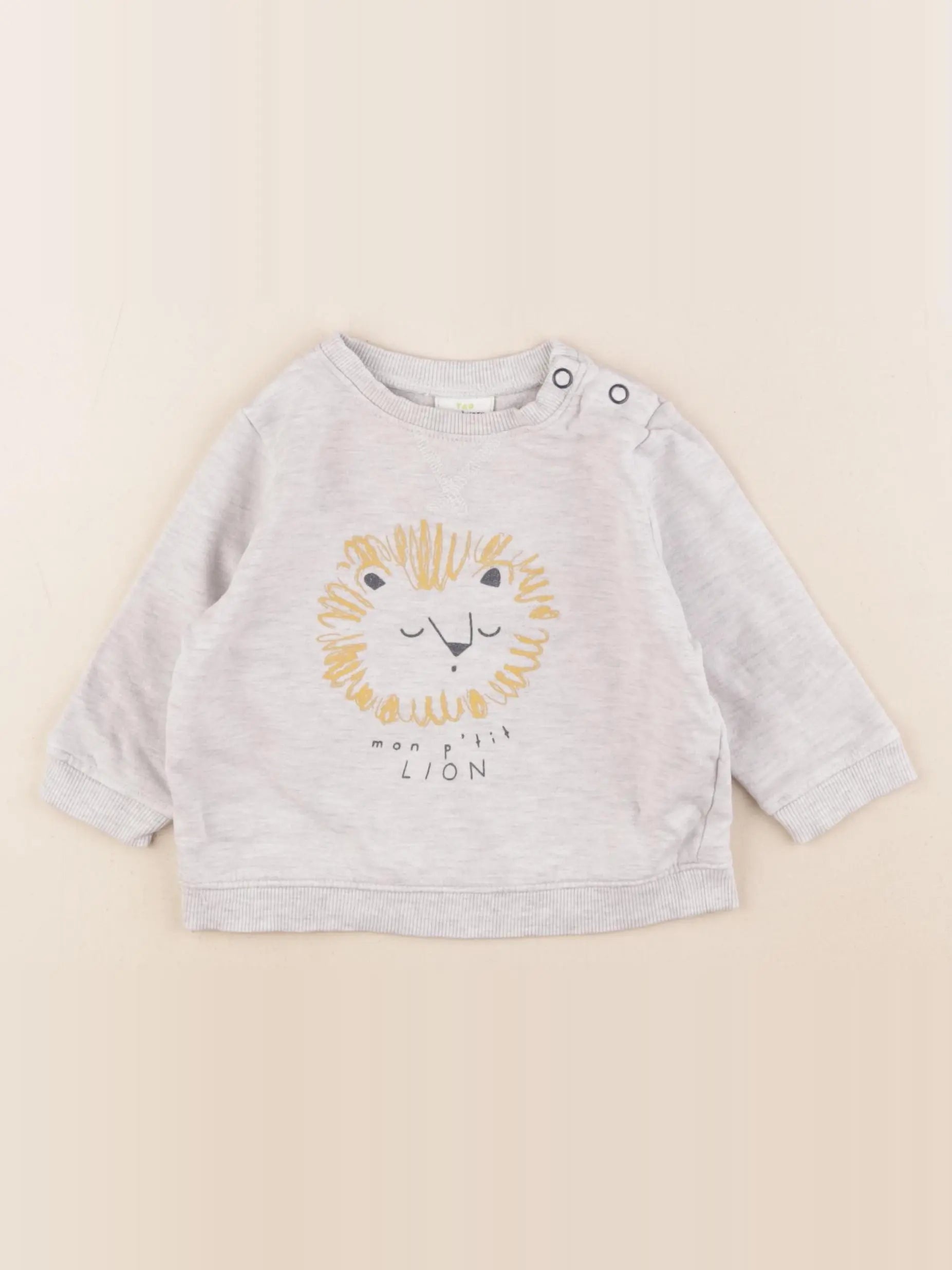 Tape à l'oeil - sweat gris - 9 mois
