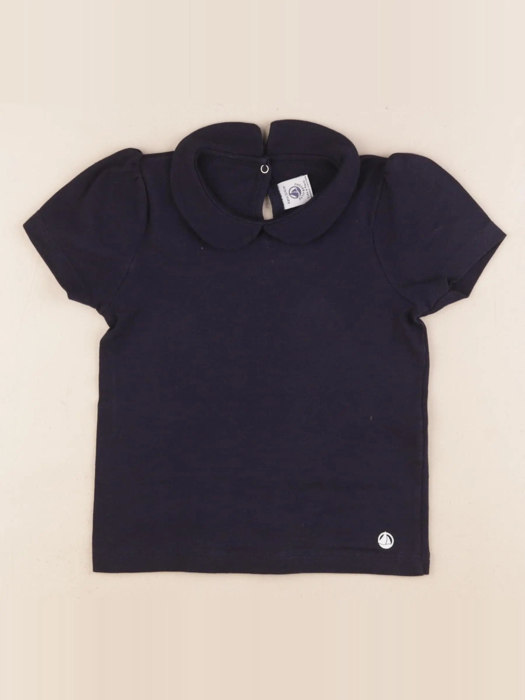 Petit Bateau - tee-shirt bleu - 4 ans