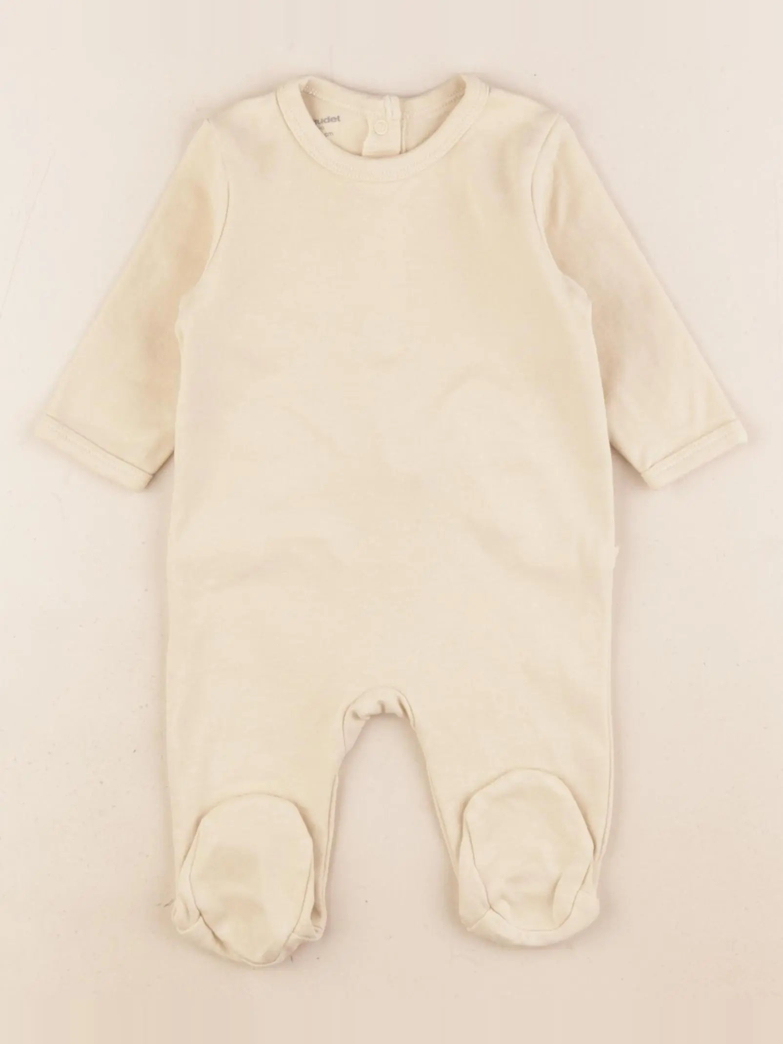 Vertbaudet - pyjama coton beige - 3 mois