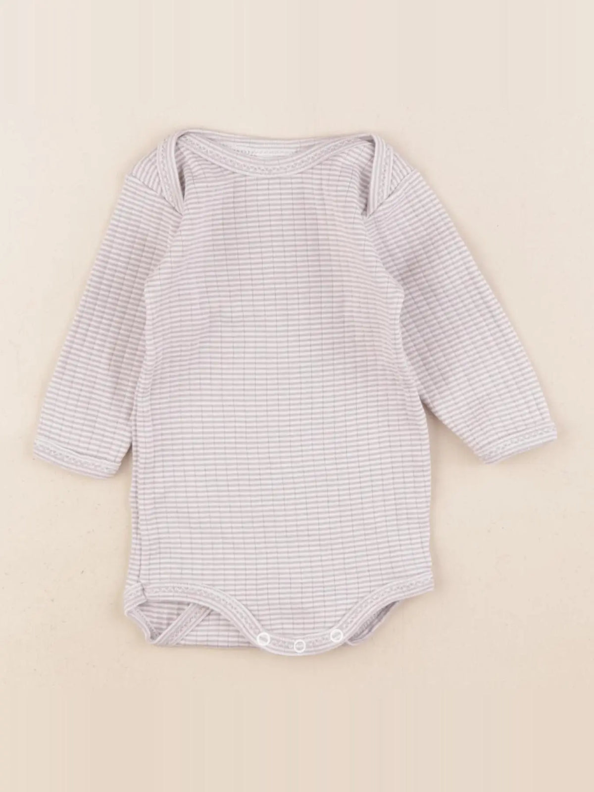 Petit Bateau - body beige - 3 mois