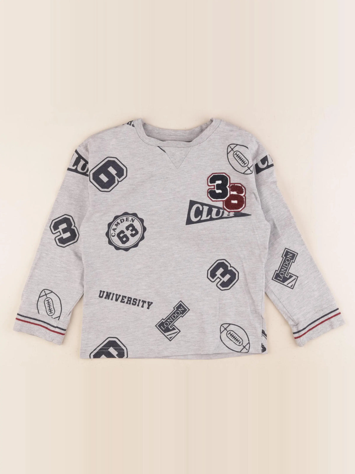 Vertbaudet - tee-shirt gris - 6 ans