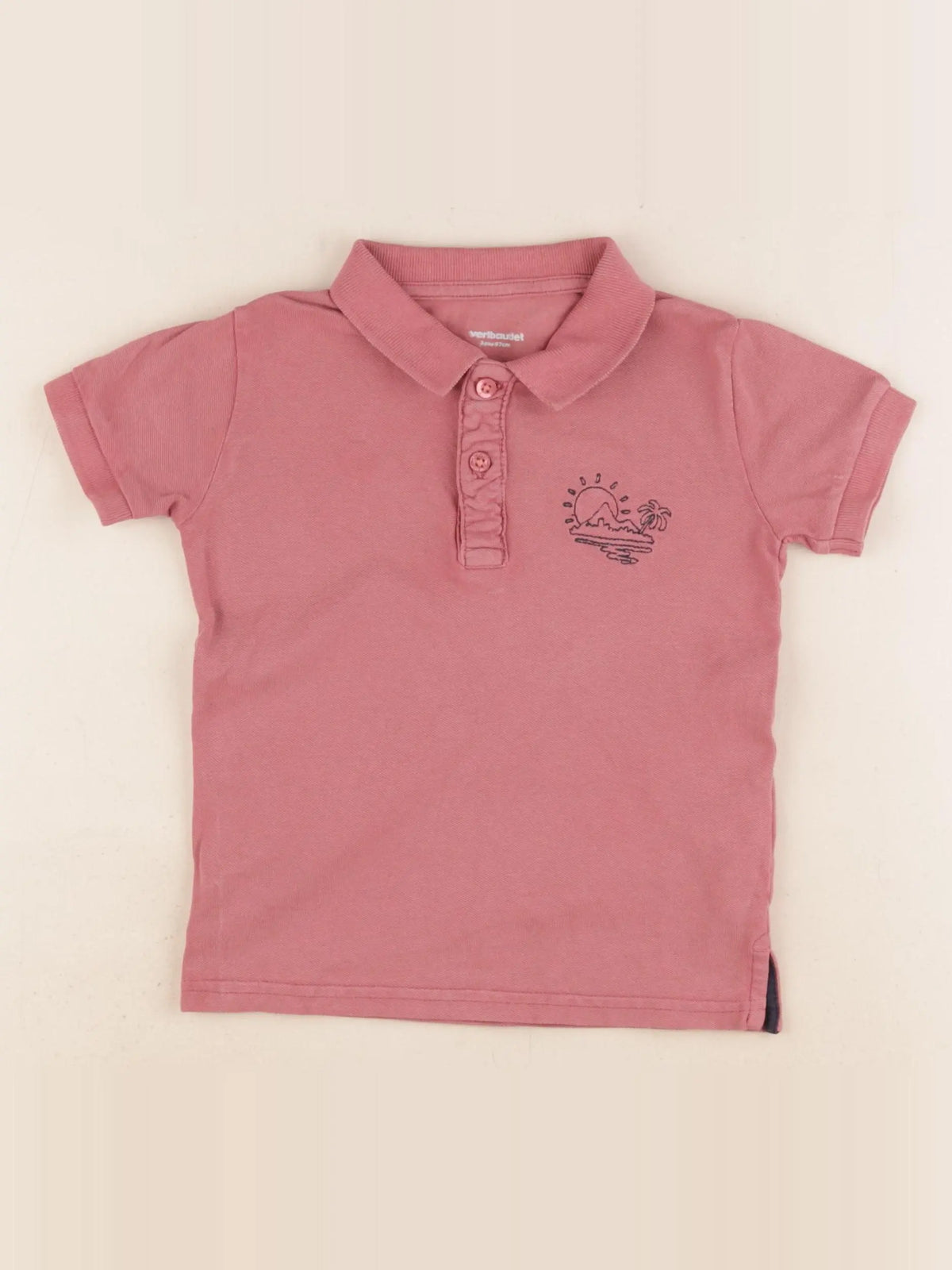 Vertbaudet - polo rose - 3 ans