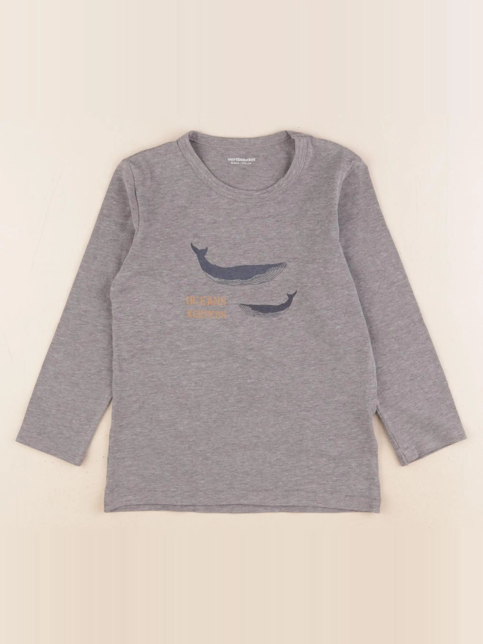 Vertbaudet - maillot de corps gris - 6 ans