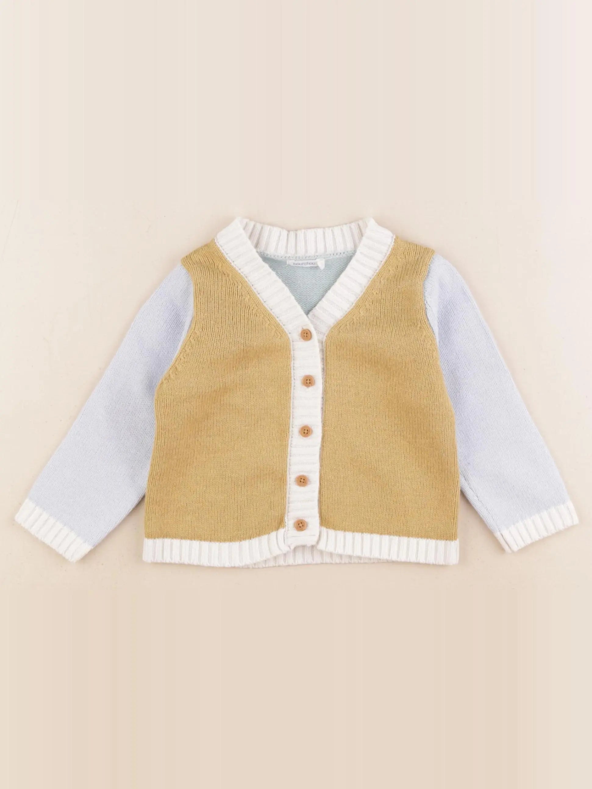 Boutchou - gilet multicolore - 6 mois