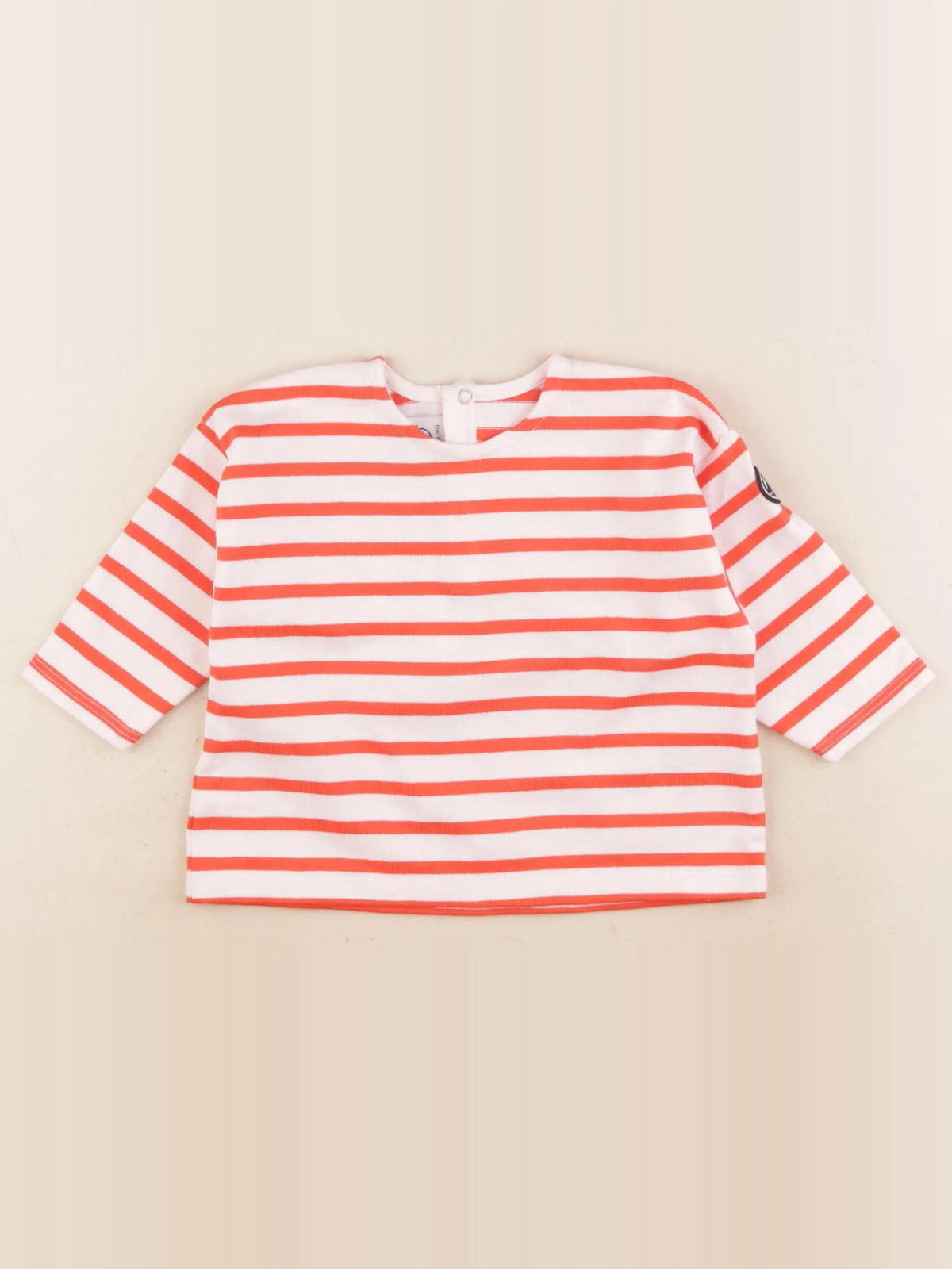 Petit Bateau - tee-shirt rouge - 12 mois