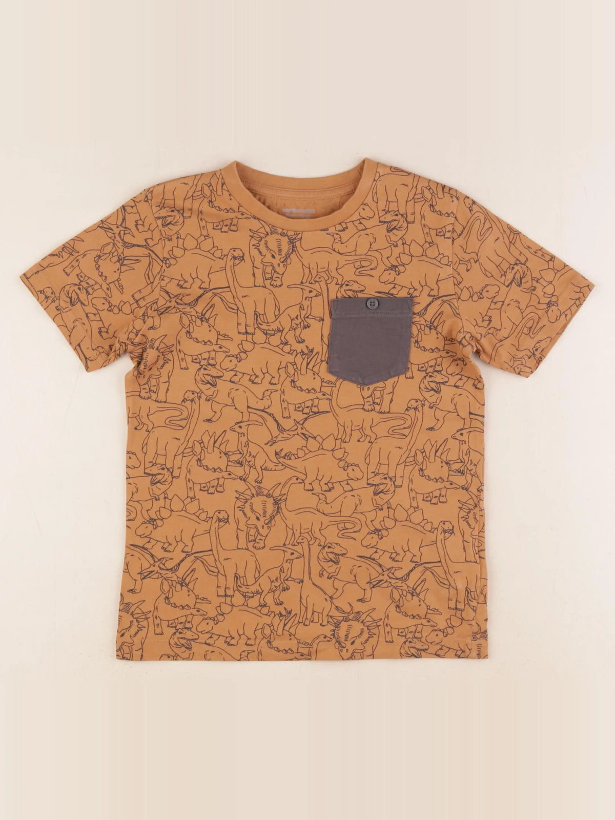 Vertbaudet - tee-shirt marron - 6 ans