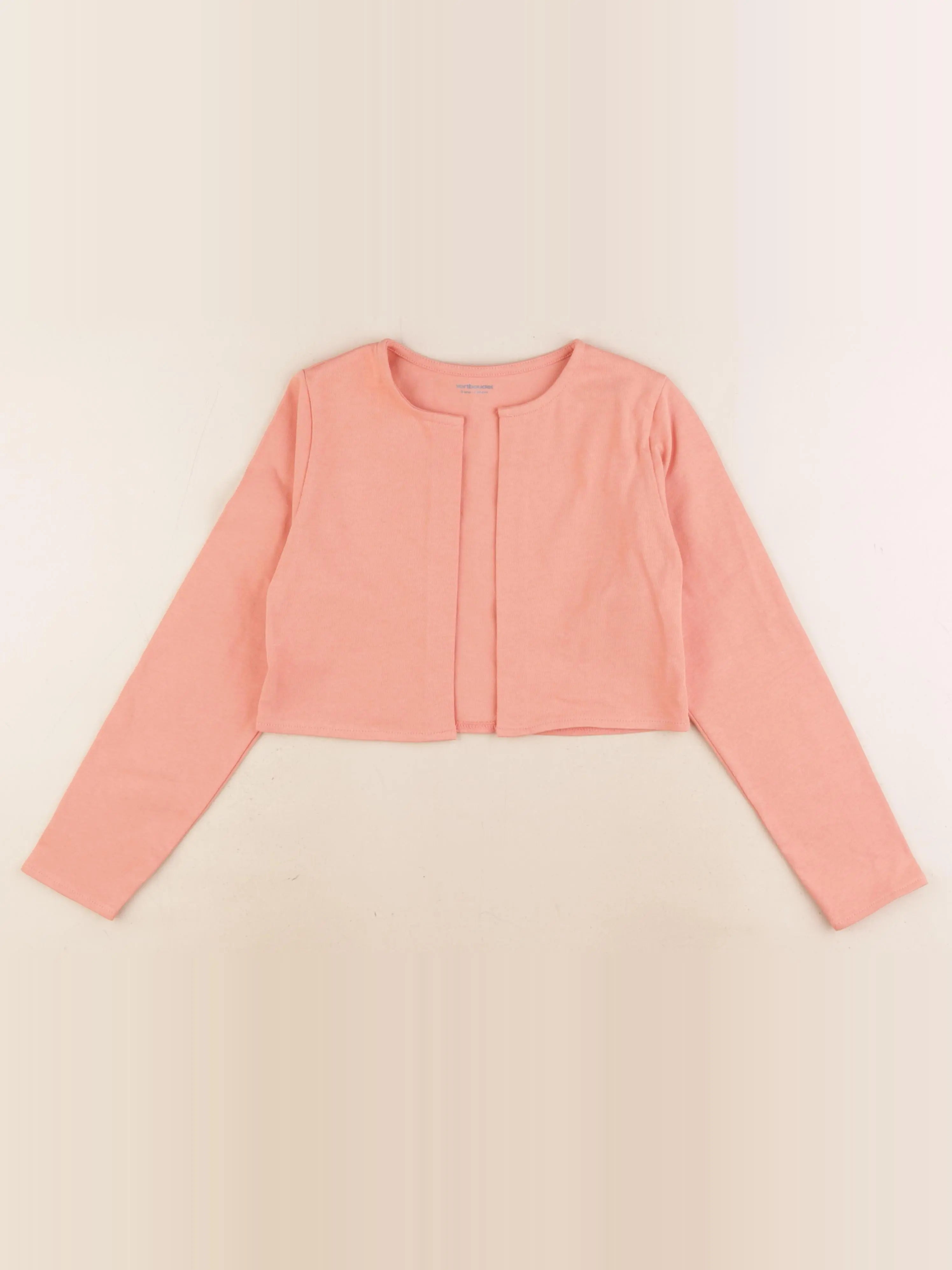 Vertbaudet - gilet rose - 8 ans