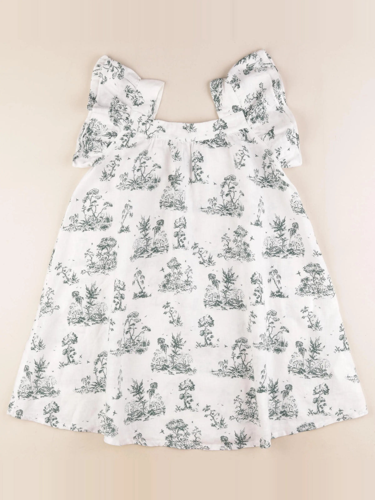 Cyrillus - robe blanc, vert - 8 ans
